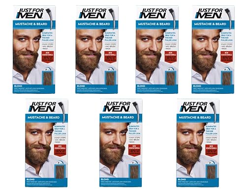JUST FOR MEN Brush-In Color Gel for Mustache & Beard, Blond M-10/15 1 Each (Pack of 7) Beauty & Personal Care Just for Men
