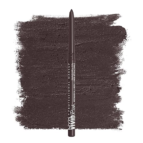 NYX PROFESSIONAL MAKEUP Vivid Rich Mechanical Eye Pencil, Vivid Rich Mechanical, Creamy Retractable Eyeliner - Smokin Topaz, Brown Eyeliner Beauty & Personal Care NYX PROFESSIONAL MAKEUP