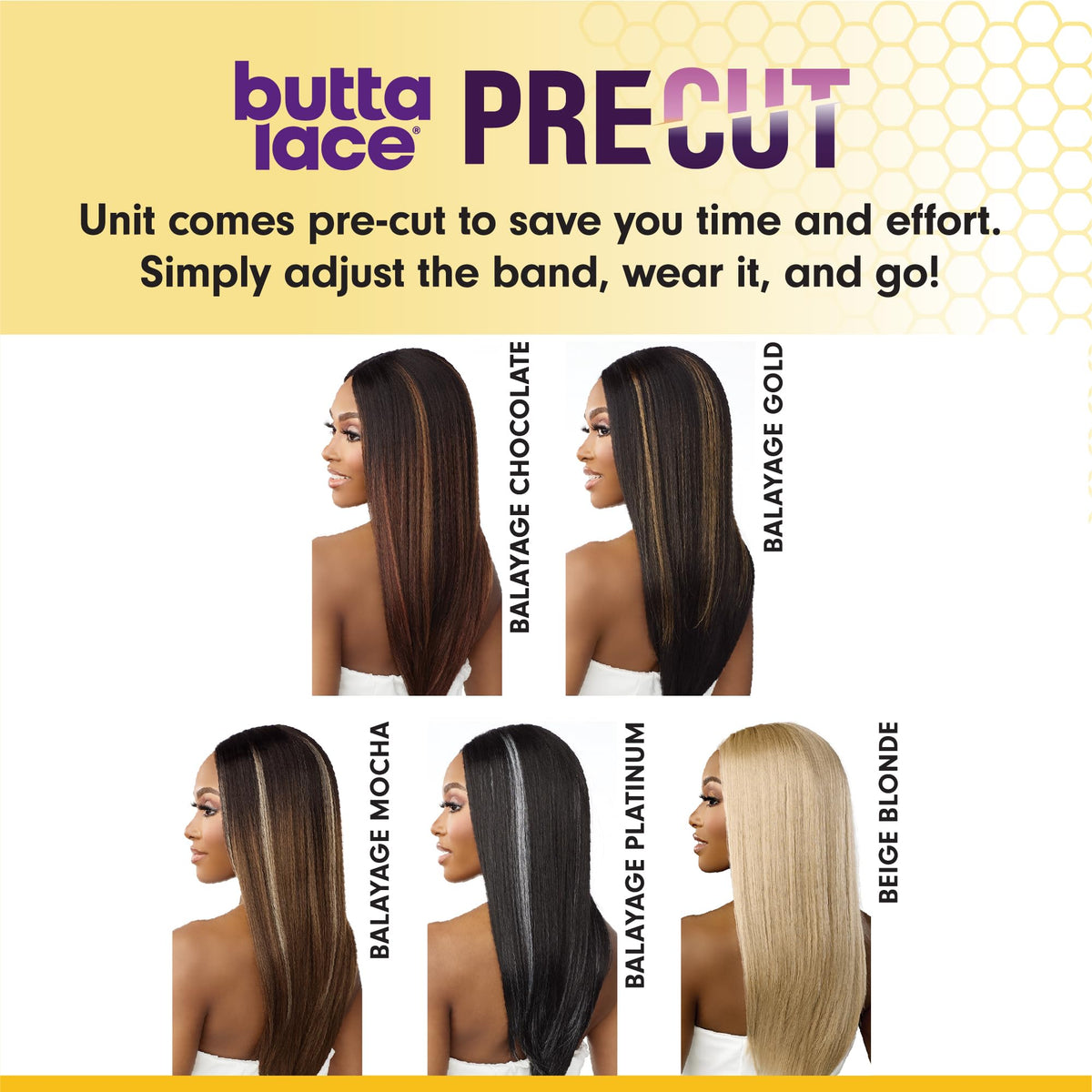 Sensationnel Butta Lace Precut Wig-Unit 12, BEIGEBLONDE