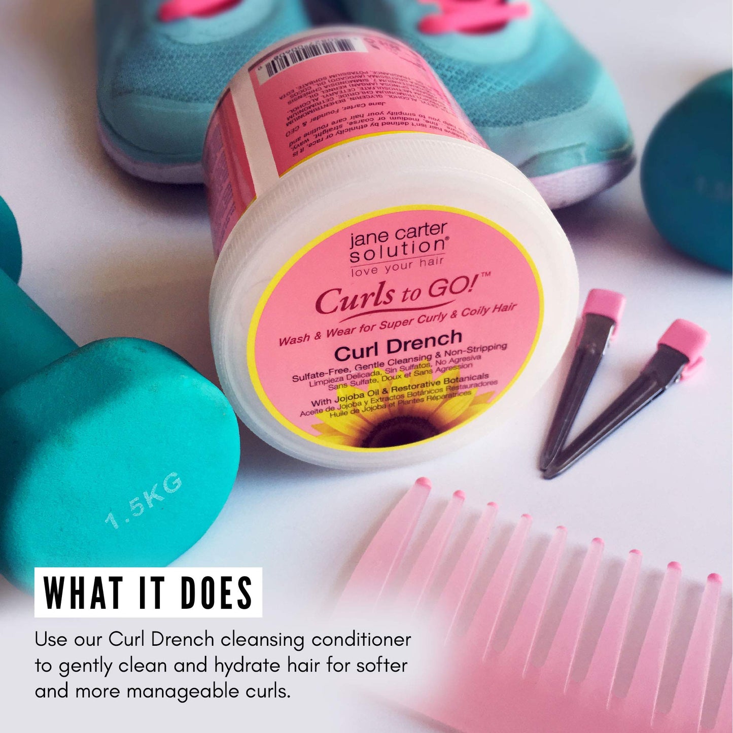 Jane Carter Solution Curl Drench Cleansing Co-Wash (16oz) - Hydrating, Nourishing, Reduce Frizz Beauty & Personal Care Jane Carter Solution