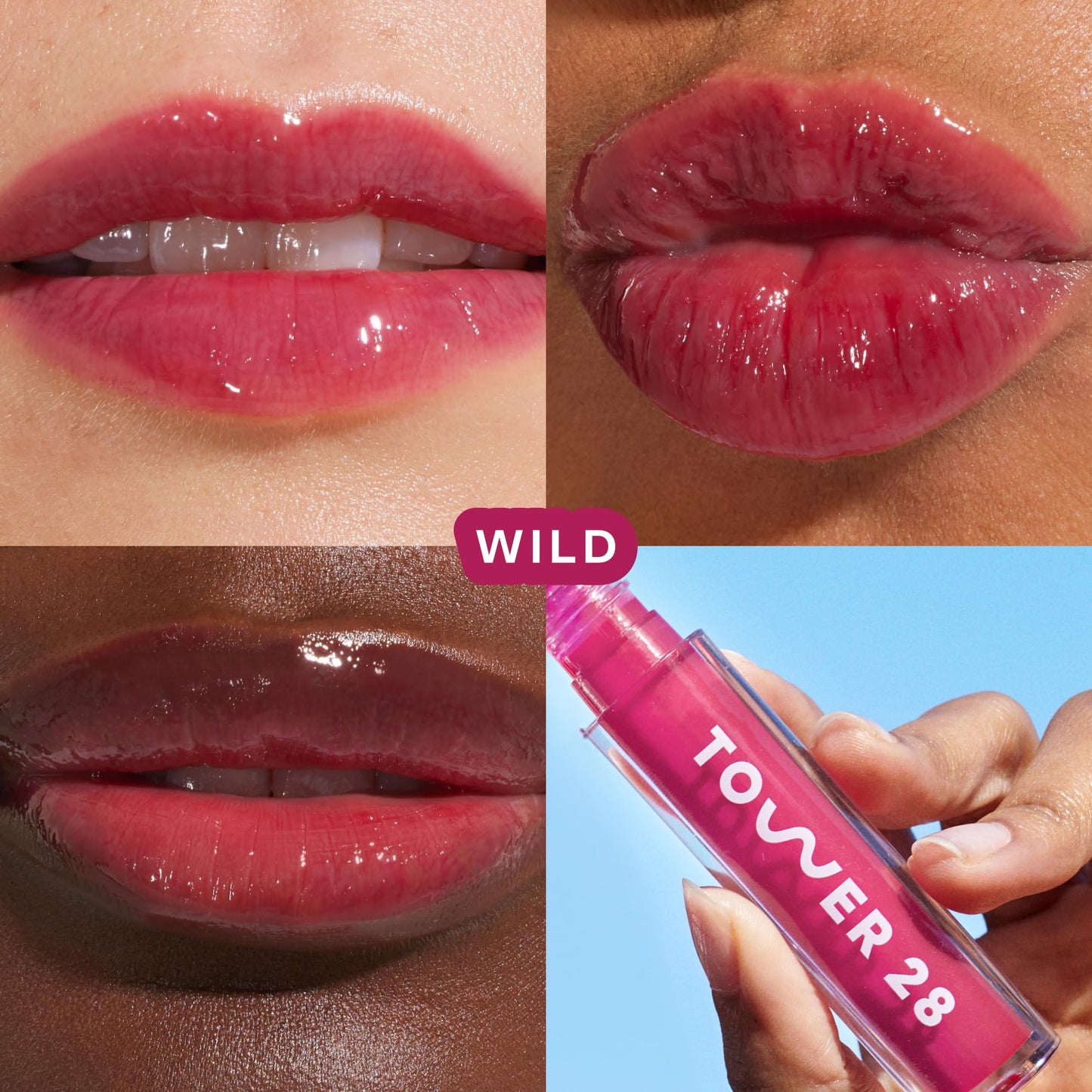 Tower 28 ShineOn Lip Gloss Jelly - Hydrating Tinted Lip Balm + Gloss for Sensitive Lips - Non-Sticky + High-Shine Jelly Formula with Nourishing Oil Beauty & Personal Care Tower 28