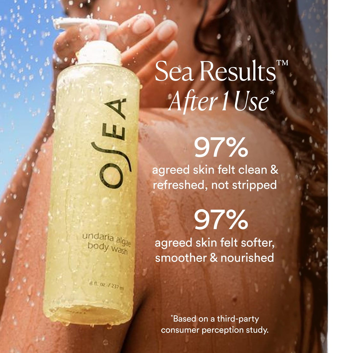 OSEA Undaria Algae™ Body Wash - pH Balanced - Hydrating & Moisturizing Citrus Scented Cleanser - Clean, Vegan, Non-Toxic Skincare - 8oz Beauty & Personal Care OSEA