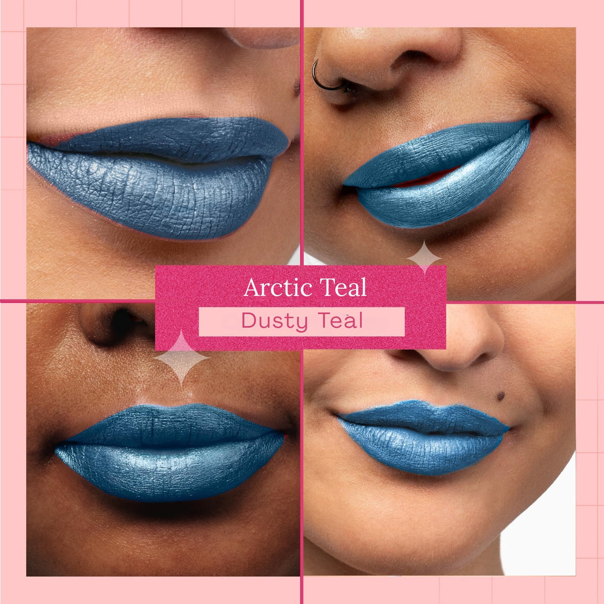 Aromi Teal Blue Metallic Liquid Lipstick | Turquoise, Sea Foam Lip Color with Shimmery Finish, Vegan, Cruelty-free, Long-lasting, Smudge Proof (Arctic Beauty & Personal Care Aromi