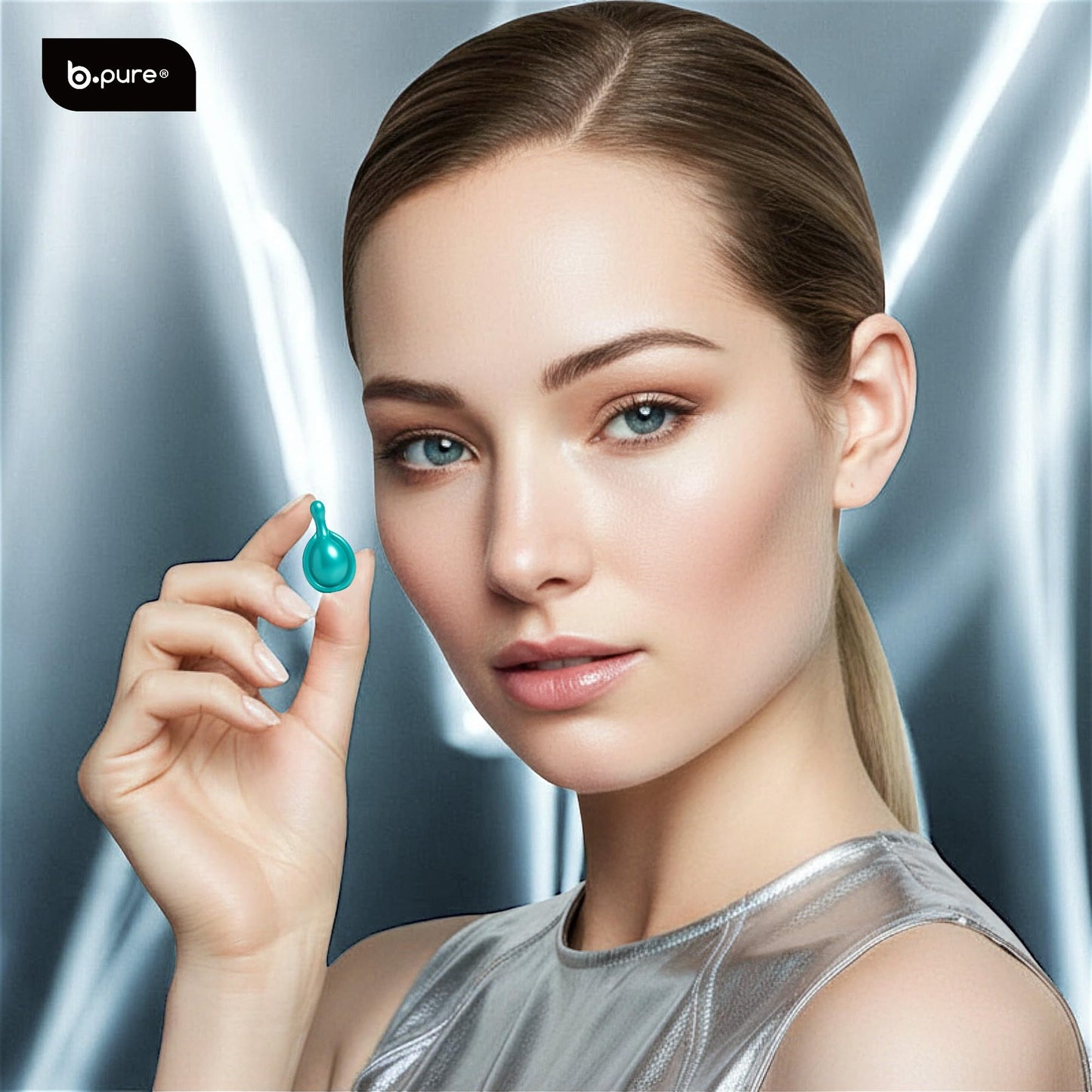 b.pure Hydration, Brightening, and Oil Control Facial Serum Kit | Hyaluronic Acid & Niacinamide Concentrated Capsules | 40-Count Beauty & Personal Care b.pure