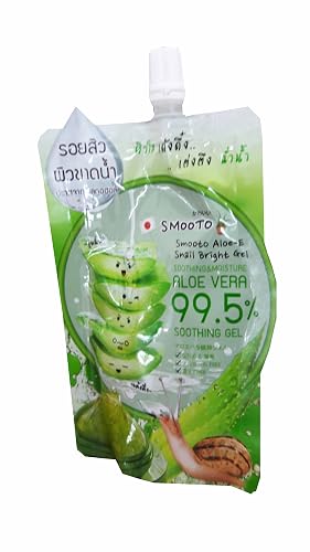 3 Packs of Smooto Aloe-E Snail Bright Gel. (50 ml./ pack). No alcohol. Beauty & Personal Care smooto