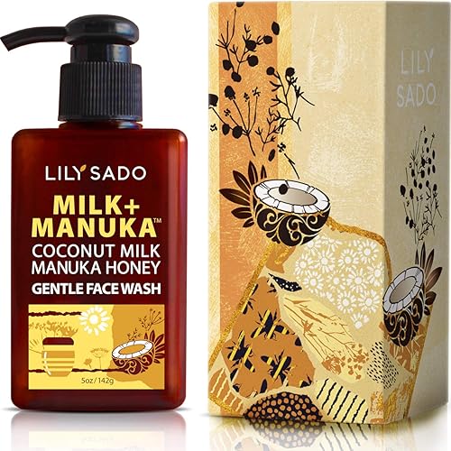 LILY SADO MILK+MANUKA™ Coconut Milk & Manuka Honey Gentle Gel Face Cleanser - Natural Cruelty-Free Facial Wash Cleanses, Balances, Soothes & Hydrates Beauty & Personal Care LILY SADO
