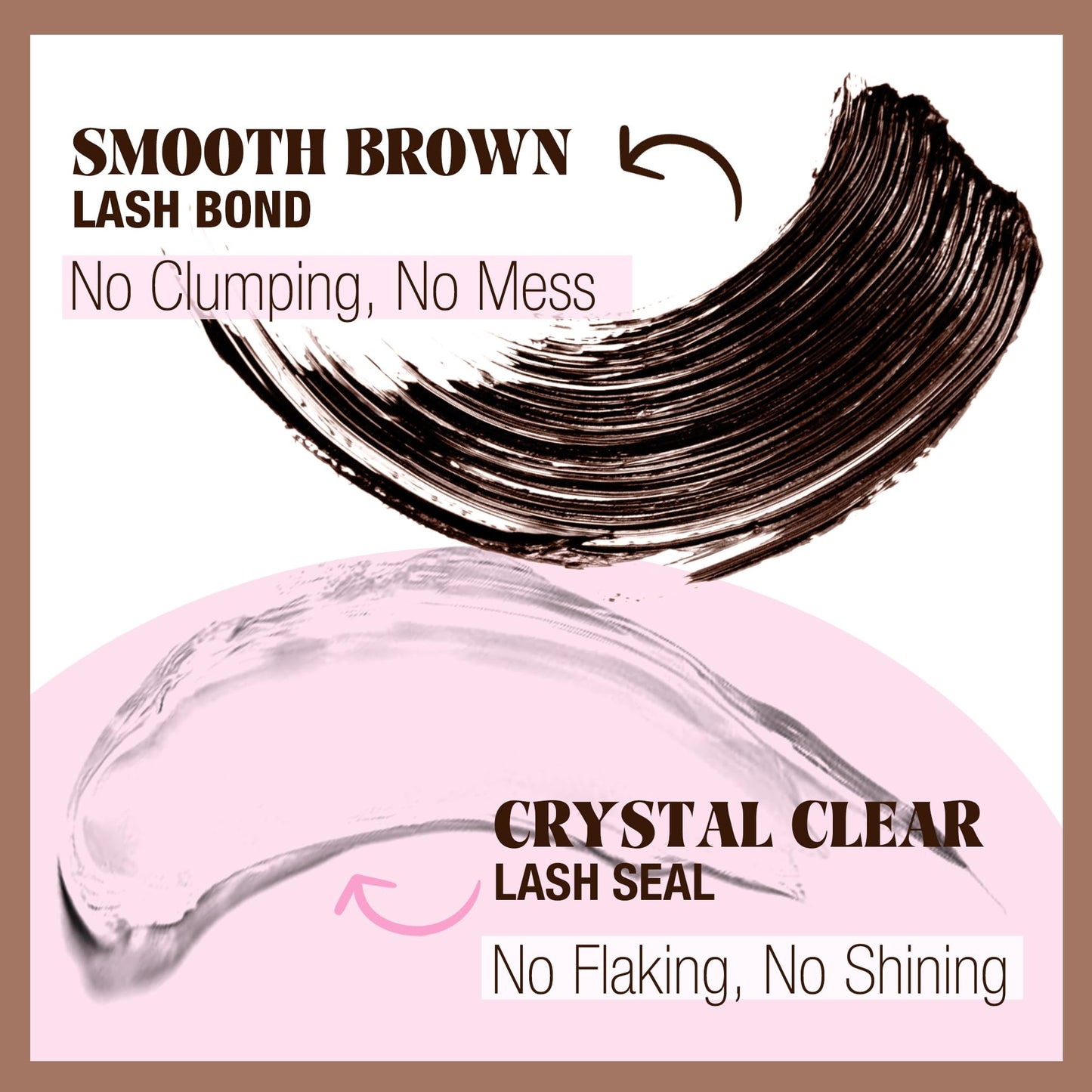 Mavphnee Lash Bond and Seal Brown Lash Glue Strong Hold Eyelashes Bond and Seal 72 Hours Long Lasting Eyelash Glue Waterproof Dark Brown Eyelash Beauty and Personal Care Mavphnee