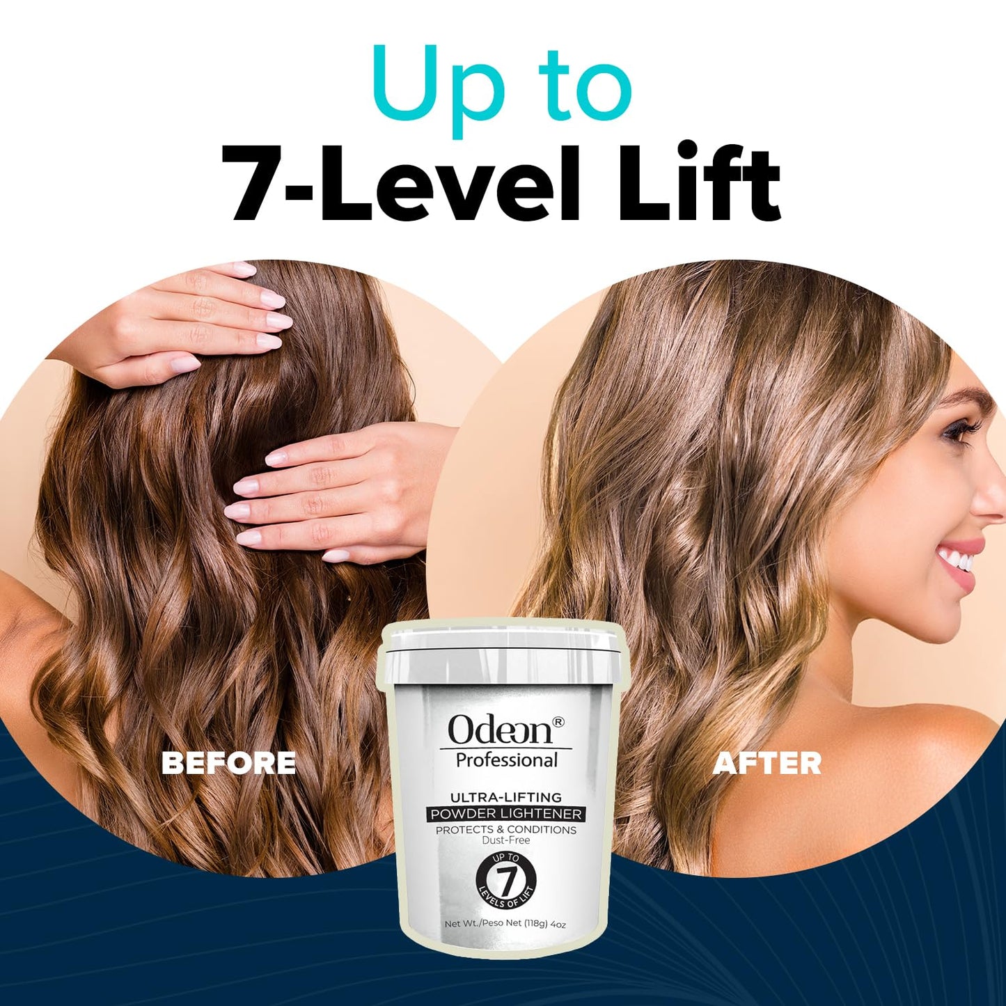 Odeon Professional Ultra-Lifting Hair Bleach Powder 4oz - Lightens Up to 7 Levels - For Balayage, Highlights & Full Hair Bleaching - All Hair Types Beauty & Personal Care Odeon