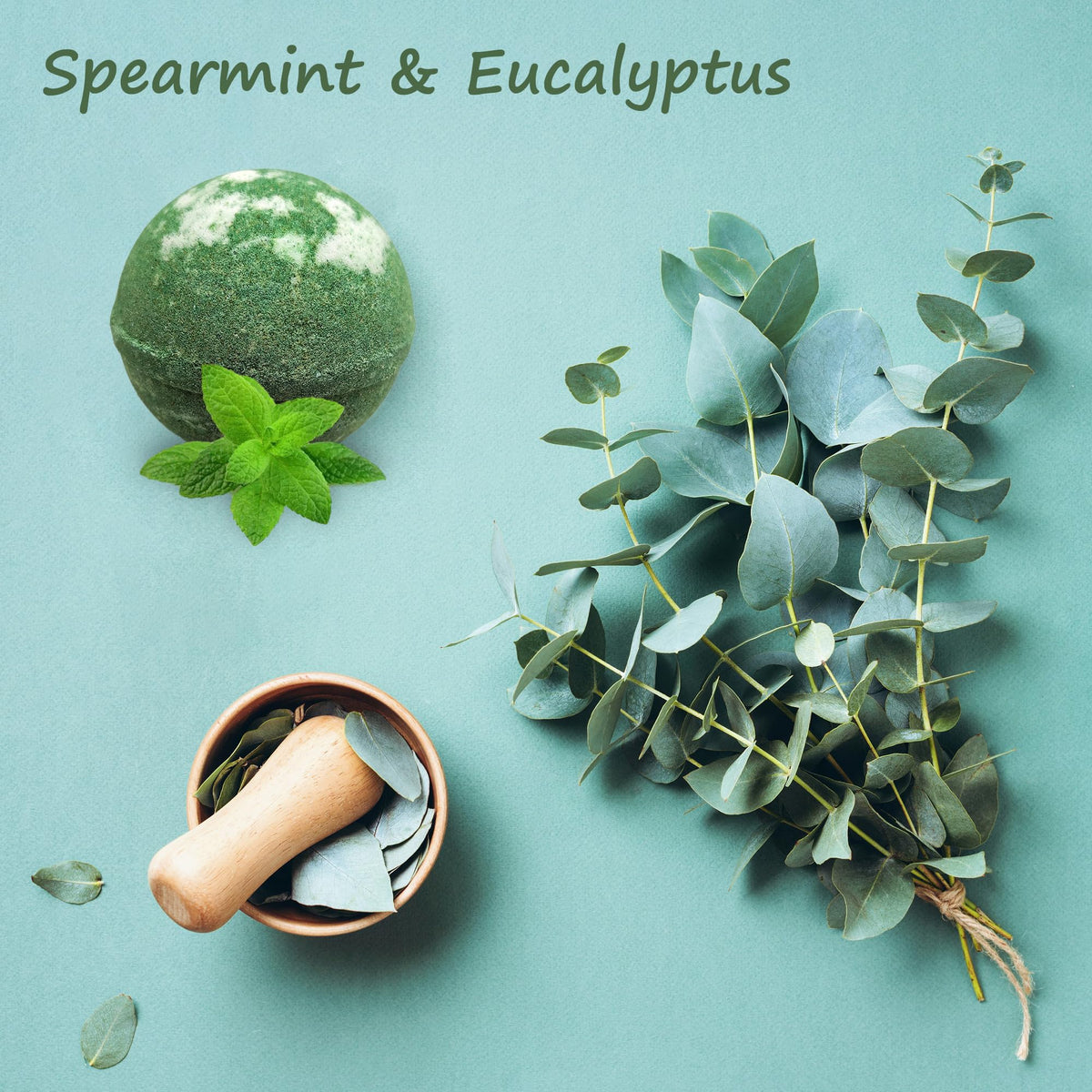 Purelis Handmade 24-Pack Spearmint & Eucalyptus Bath Bombs - Natural Moisturizing Aromatherapy Bath Bombs for Men and Women Beauty & Personal Care Purelis