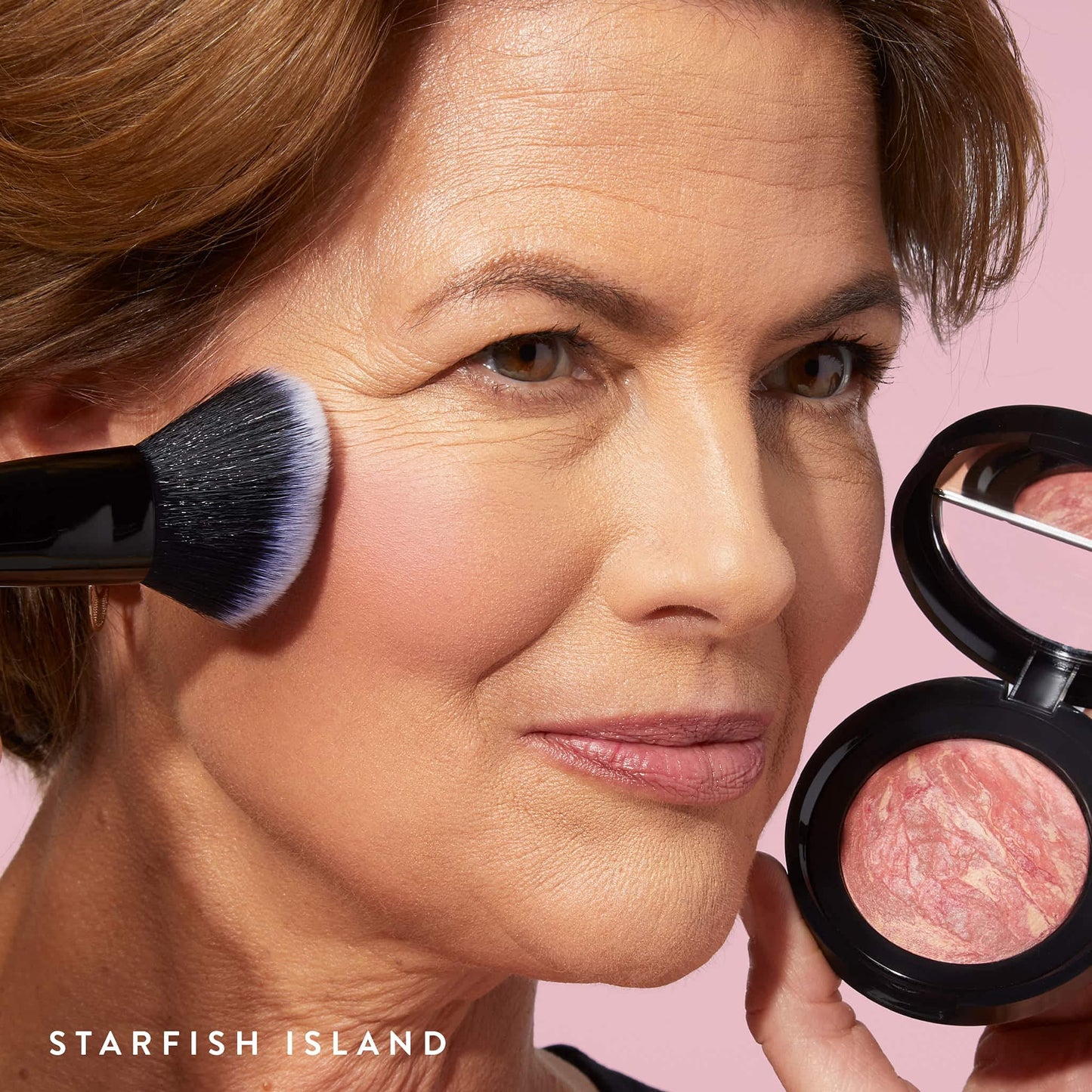 LAURA GELLER NEW YORK Baked Blush-n-Brighten Marbleized Blush for Cheeks - Starfish Island - Natural Finish - Buildable Color Beauty & Personal Care LAURA GELLER NEW YORK