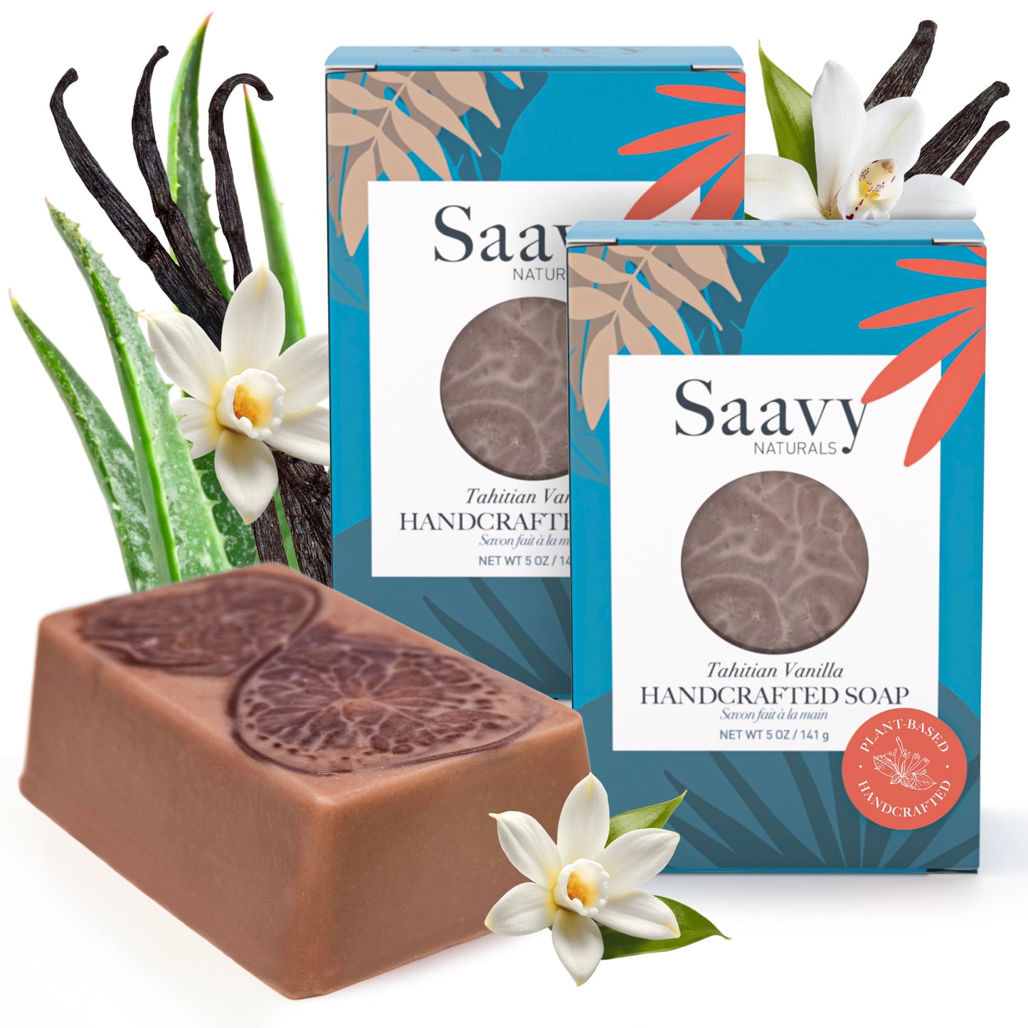 Saavy Naturals Handmade Soap Bar, Moisturizing Formula Vegan Soap, Organic Bath Soaps Bars for Women, Creamy Lather Soaps Gift Sets for Women, 5 Oz, 2 Beauty & Personal Care Saavy Naturals