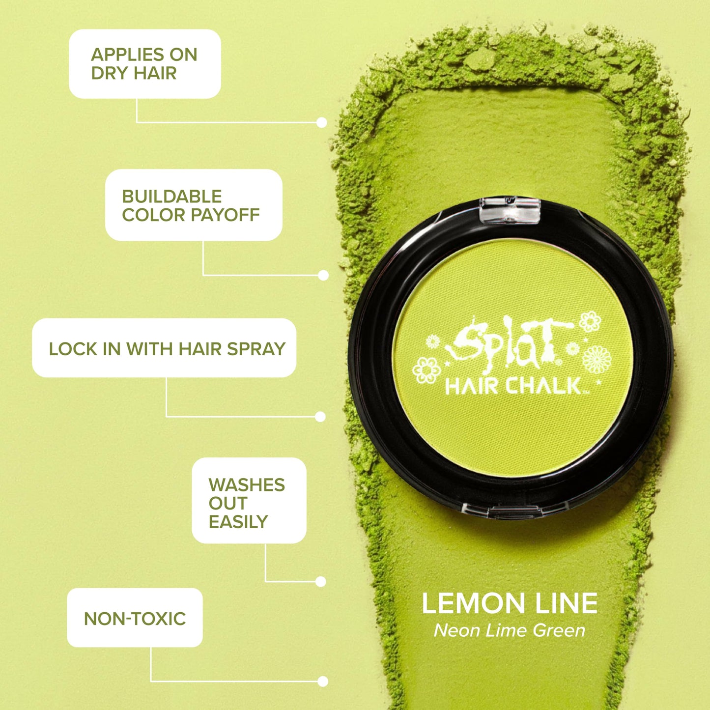 Splat Hair Chalk |Lemon Lime| Temporary Hair Color Beauty & Personal Care Splat