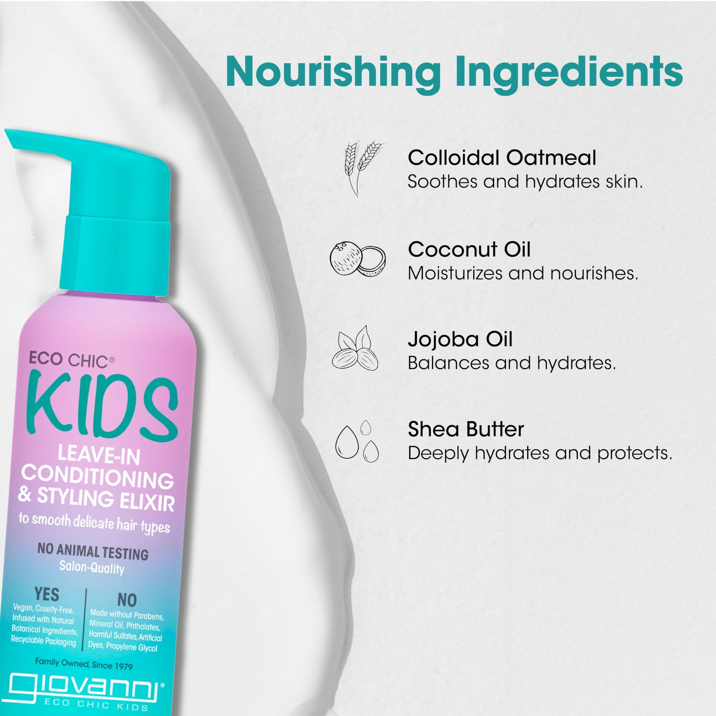 Giovanni Cosmetics Kids Leave In Cond, 4.5 fl oz Beauty & Personal Care GIOVANNI