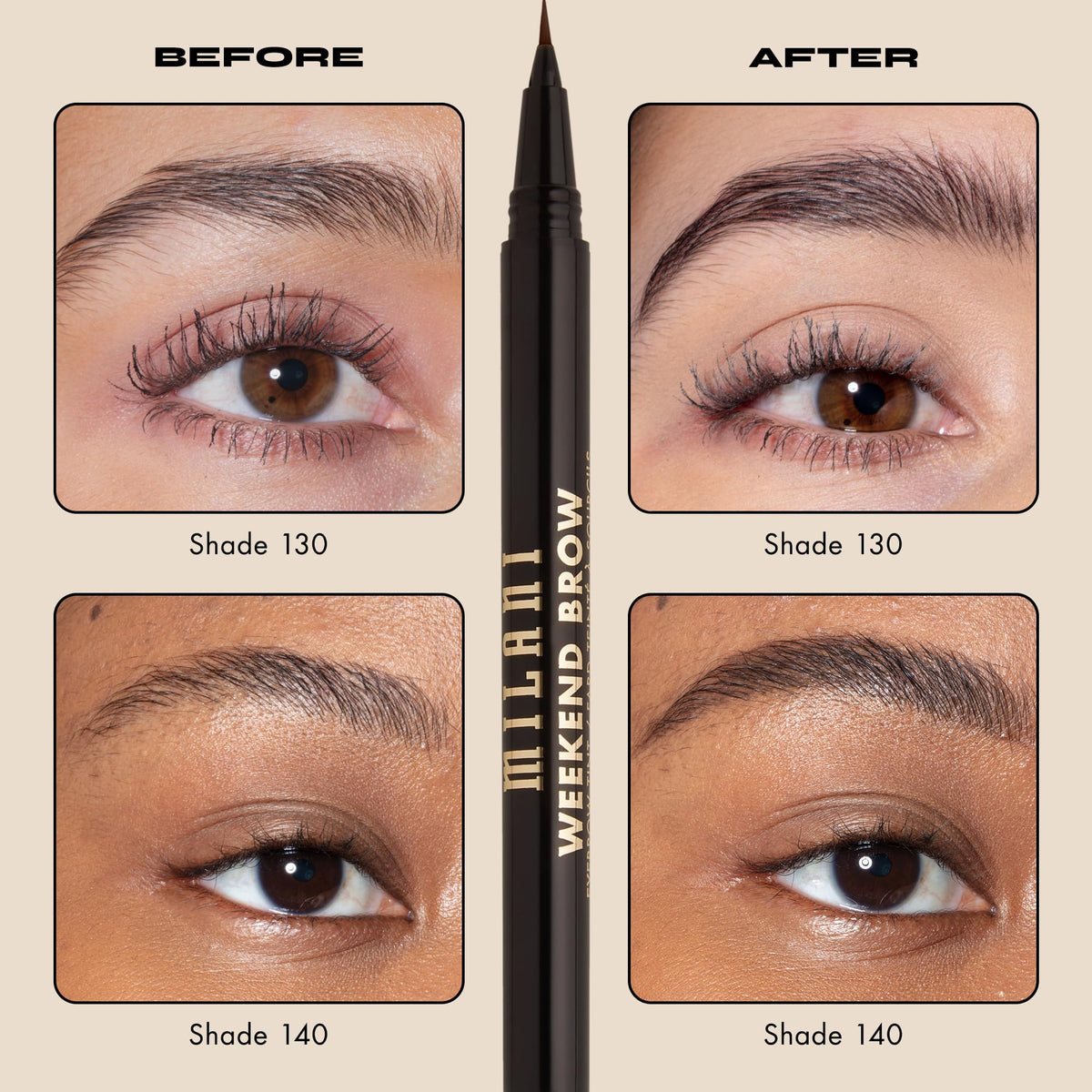 Milani Weekend Brow Eyebrow Tint - 130 Medium Brown Beauty & Personal Care Milani