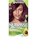 Garnier Hair Color Nutrisse Nourishing Creme, 42 Deep Burgundy (Black Cherry) Red Permanent Hair Dye, 1 Count (Packaging May Vary) Beauty & Personal Care Garnier