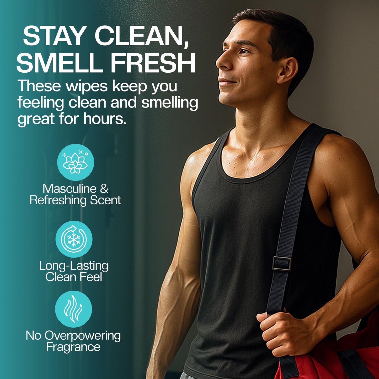 Men's Cooling Face + Body Cleansing Wipes - 4 Pack - 120 Count Post Workout Travel Towlettes Beauty & Personal Care The Nobleman