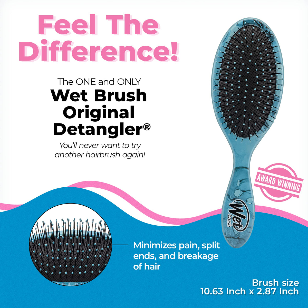 Wet Brush Original Detangler Hair Brush, Arctic Blue - All Hair Types - Ultra-Soft IntelliFlex Detangler Bristles Glide Through Tangles with Ease Beauty & Personal Care Wet Brush