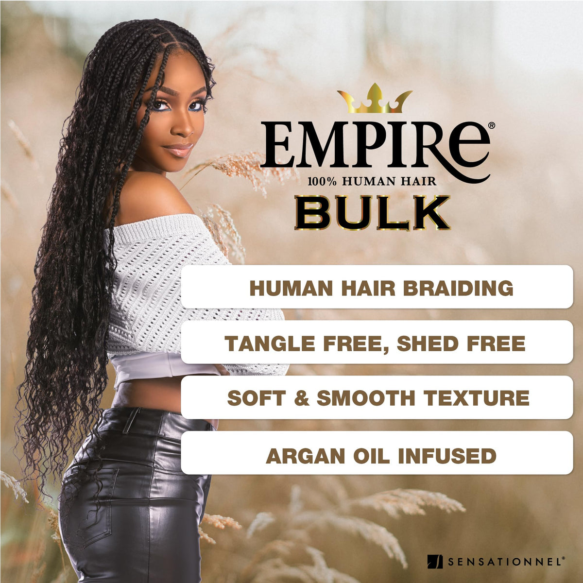 Sensationnel Empire Bulk Braiding-Deep,1 pack 14 inch, 613 BLONDE