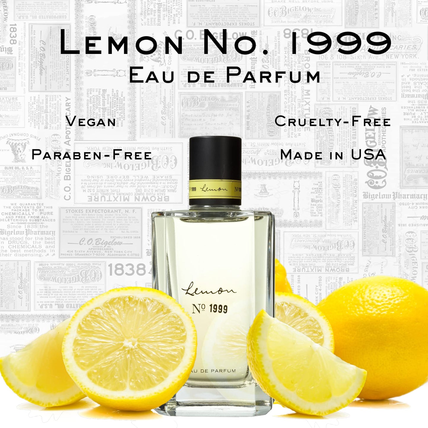 C.O. Bigelow Lemon Eau de Parfum, Citrus Perfume with Lemon Extract & White Musk, Eau de Parfum for Men & Women, 3.4 Fl Oz Beauty & Personal Care C. O. Bigelow