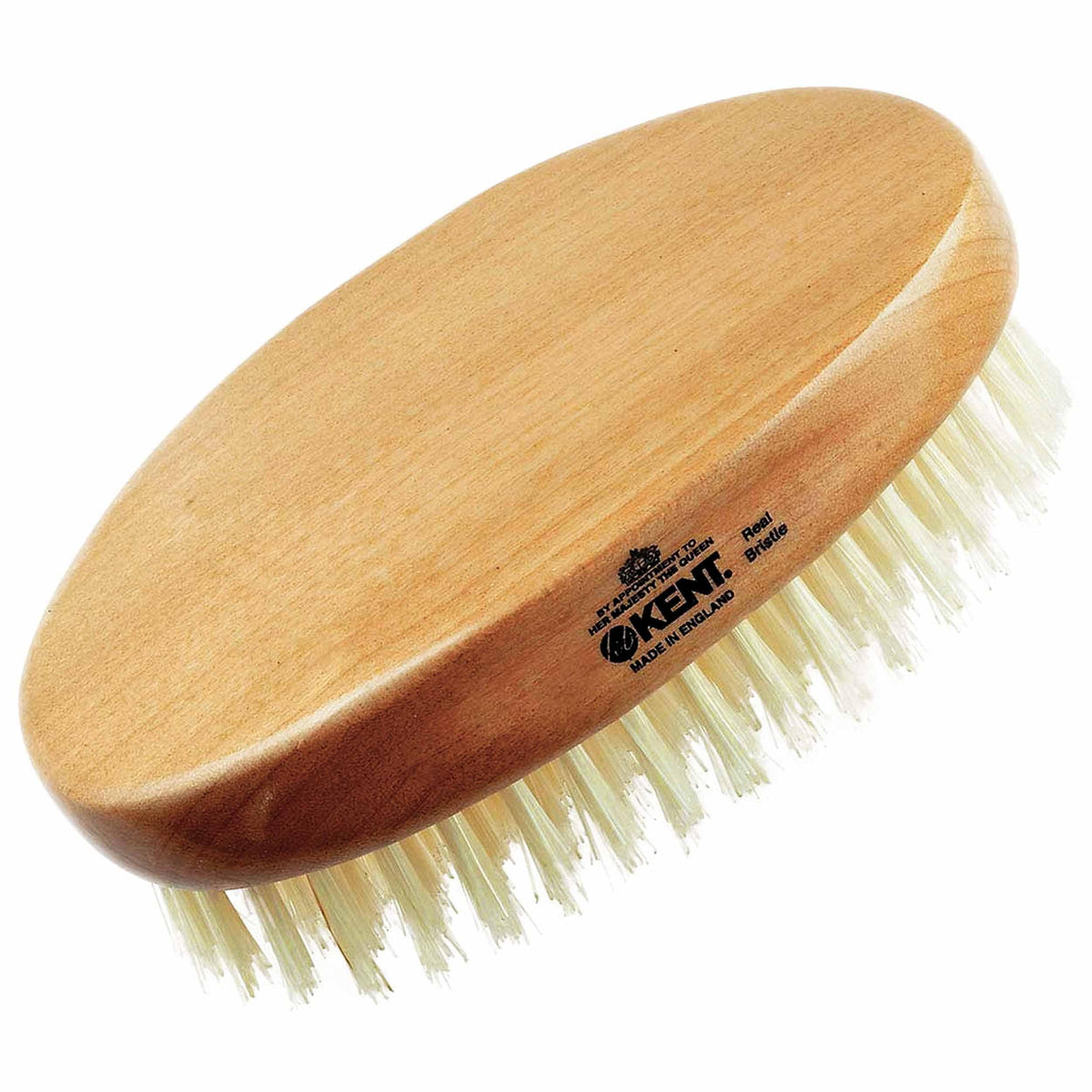 Kent BB Military Wave Hair Brush - 100% Natural Boar Bristle, Scalp Brush for Men's Grooming, Thinning Hair, Mustache and Beard Brush for Men Made in