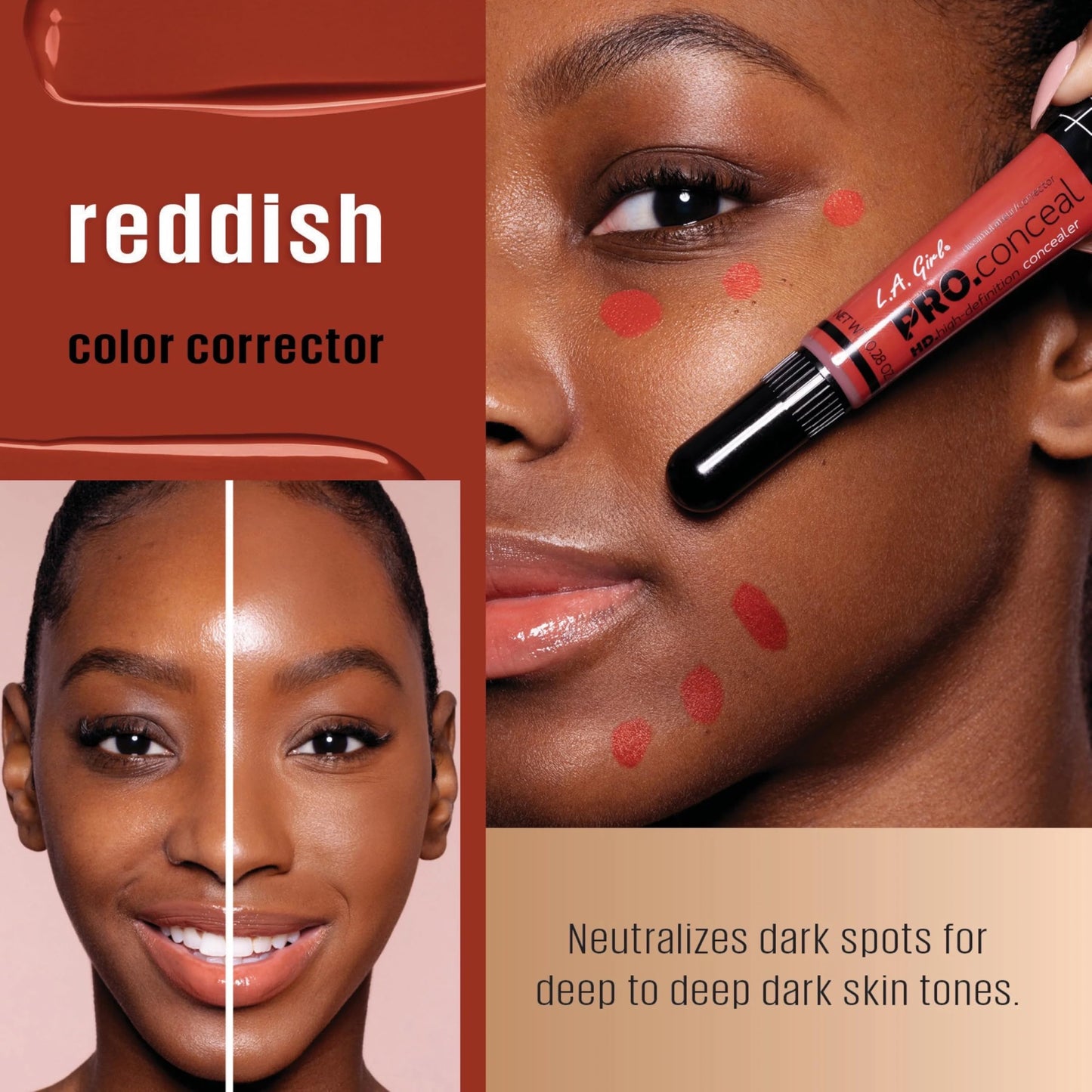 L.A. Girl HD Pro.Conceal, Reddish Corrector GC967 Beauty & Personal Care L.A. Girl
