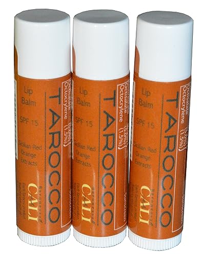 Cali Baronessa Tarocco Sicilian Red Orange Nourishing Lip Balm - Repairs and Nourishes Lips - 0.15 Ounce Each, Pack of 3 Beauty & Personal Care RAPSI, FRANCOFONTE BARONESSA CALI, SICILY, ITALY