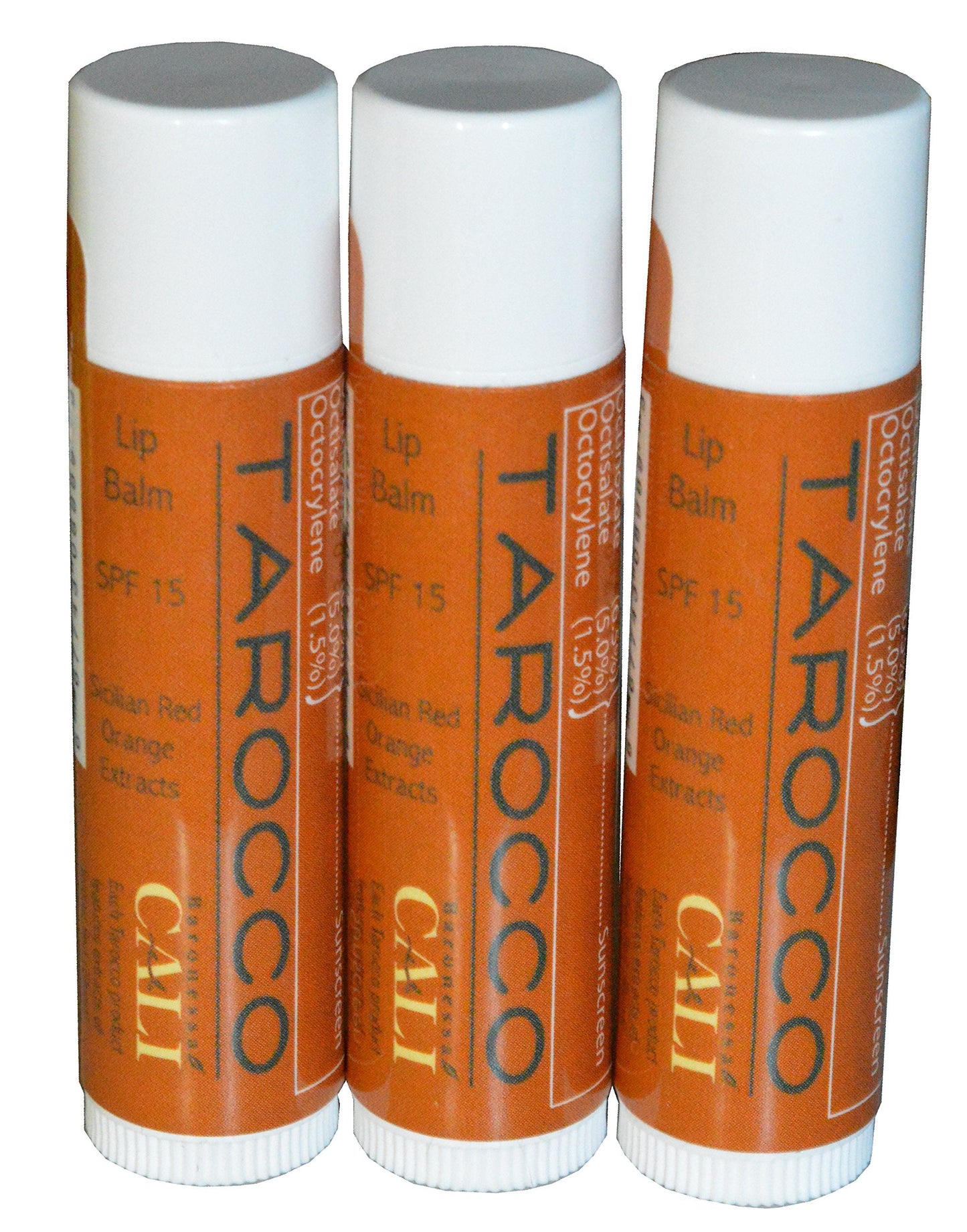 Cali Baronessa Tarocco Sicilian Red Orange Nourishing Lip Balm - Repairs and Nourishes Lips - 0.15 Ounce Each, Pack of 3 Beauty & Personal Care RAPSI, FRANCOFONTE BARONESSA CALI, SICILY, ITALY