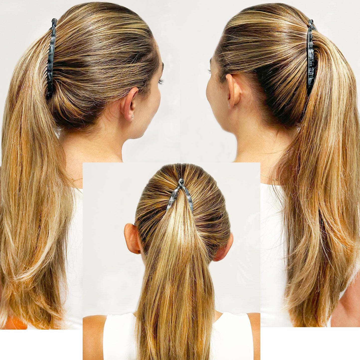 Camila Paris CP3102 4.5 inch French Banana Clip Hair Comb Classic Girls Updo Flexible Ponytail Holder Interlocking Banana Combs, Fashion Durable Beauty & Personal Care Camila