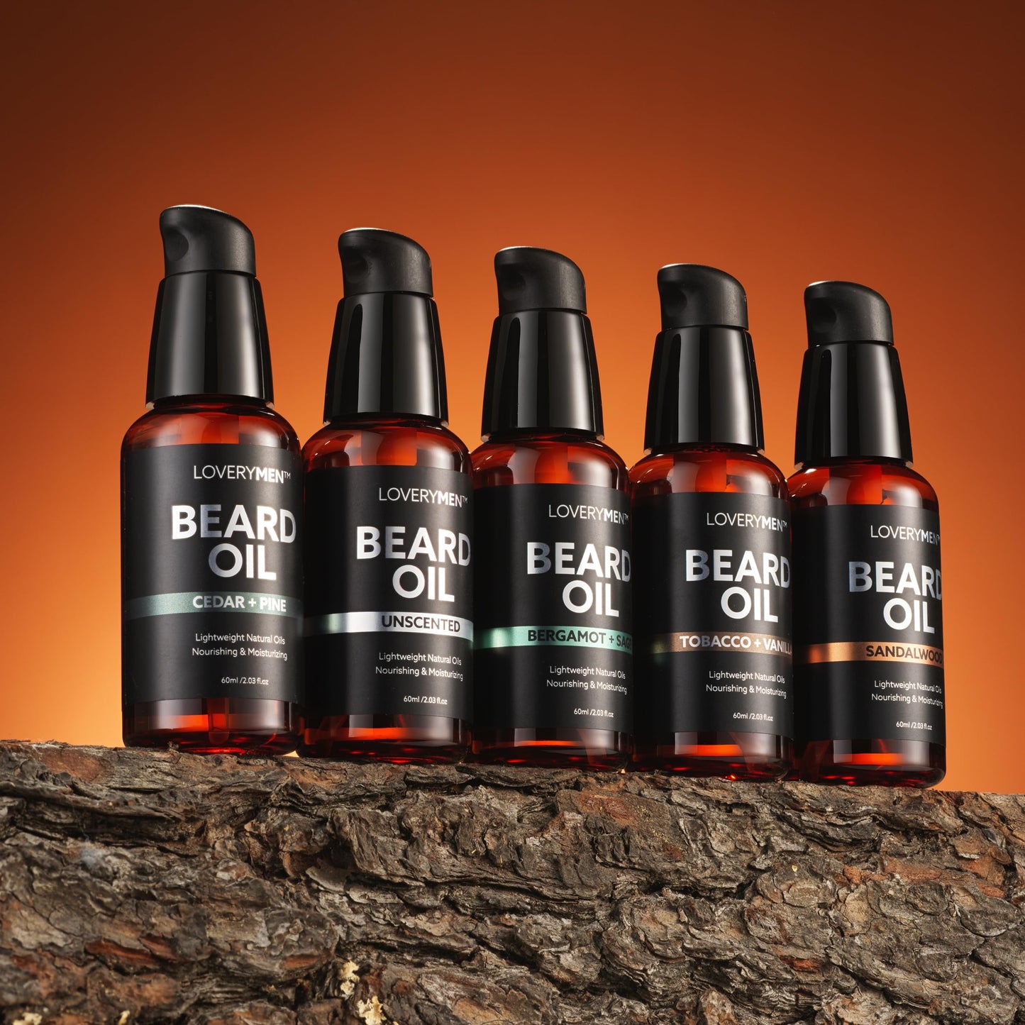 Deluxe Beard Oil for Men - Sandalwood, Tobacco Vanilla, Bergamot Sage, Cedar Pine, Unscented Fragrances, Natural Mens Beard Oil Kit With Argan Beauty and Personal Care LOVERY