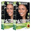 Garnier Nutrisse Ultra Crème Hair Color, Permanent Hair Dye with 100% Gray Coverage, Vegan & Cruelty-Free, 11 Blackest Black (Peppercorn), 2 Count Beauty & Personal Care Garnier