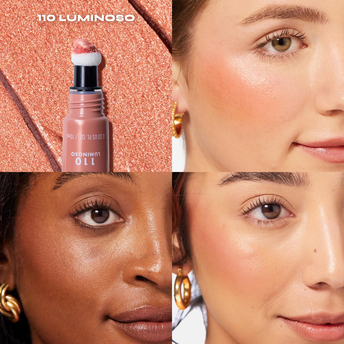 Milani Cheek Kiss Blush + Glow, Liquid Blush and Highlighter - Luminoso