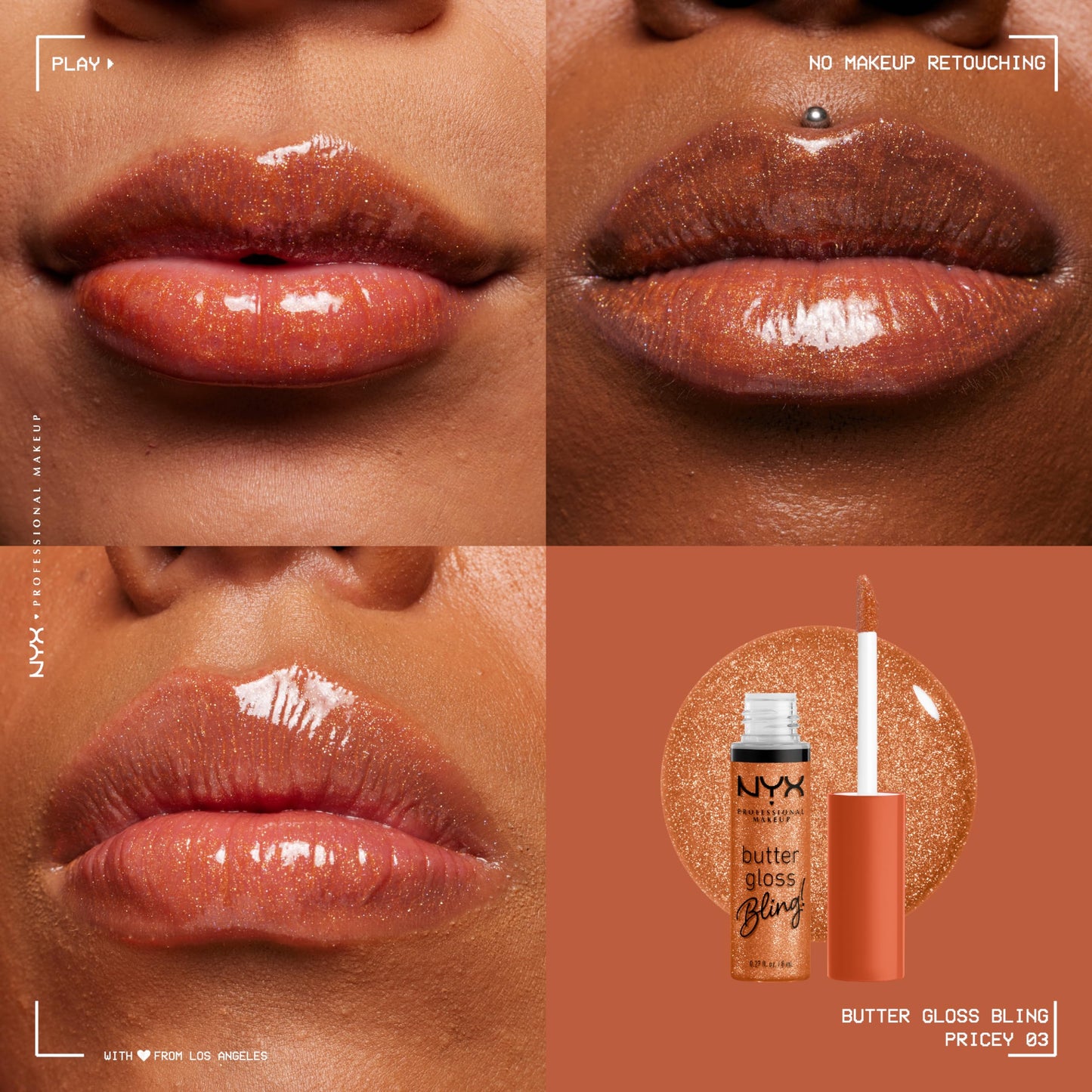 NYX PROFESSIONAL MAKEUP Butter Gloss Bling Lip Gloss, Non Sticky and Shiny Vegan Lip Makeup - Pricey Beauty & Personal Care NYX PROFESSIONAL MAKEUP
