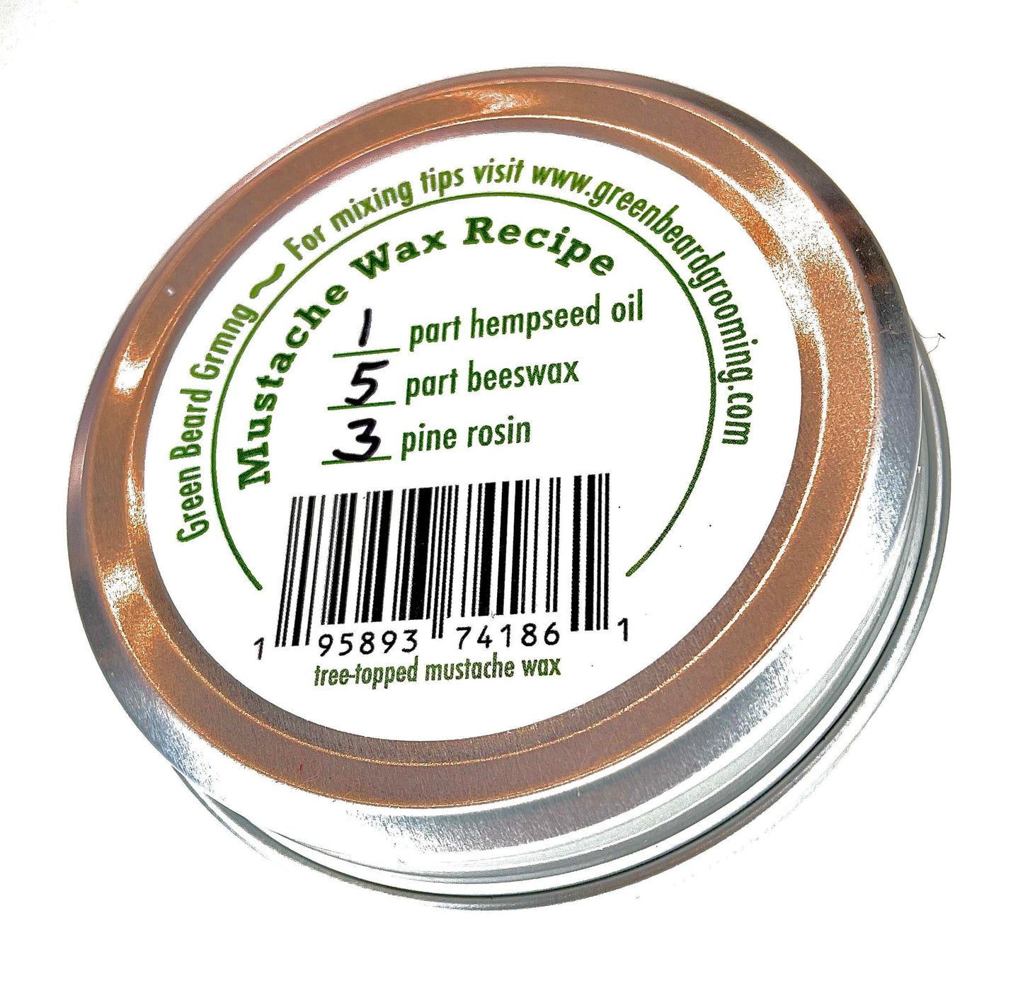 Green Beard Grmng Tree-Topped Mustache Wax for Men - Firm & Tacky Hold with Natural Beeswax & Hempseed Oil - Styles, Shapes & Controls 2 Ounce (Pack Beauty and Personal Care Green Beard Grmng