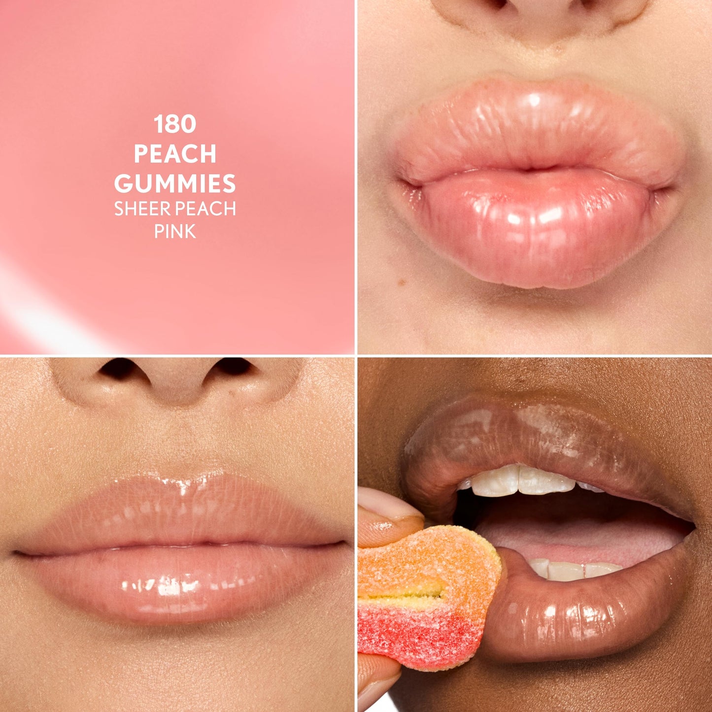 COVERGIRL Clean Fresh Squishy Glaze™ Lip Butter Balm, Flavored, Non-Sticky, with Vitamin E & Shea Butter - 180 Peach Gummies (Sheer Peach Pink) Beauty and Personal Care COVERGIRL