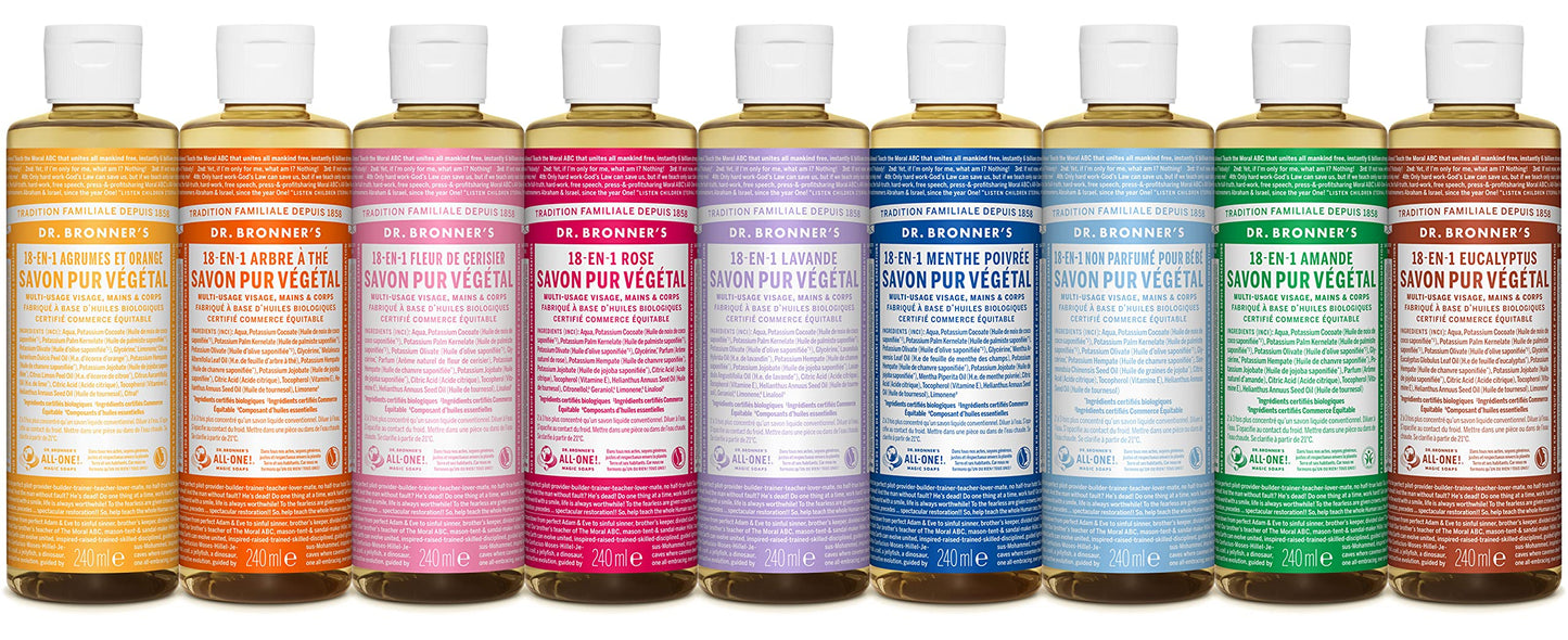 Dr. Bronner Liquid Soap, Lemon/Orange - 240 ml Beauty & Personal Care Dr. Bronner's