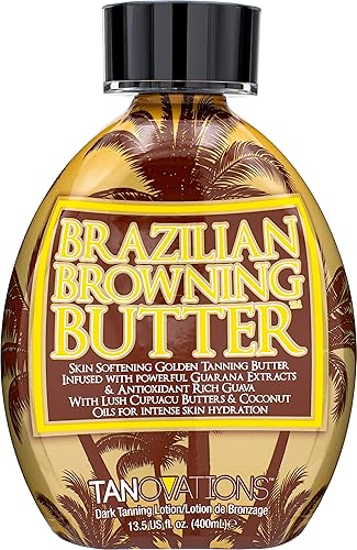 Ed Hardy Brazilian Browning Butter Dark Tanning Lotion - Skin Softening Golden Tanning Butter with Cupuacu Butters & Coconut Oils for Intense Skin Beauty & Personal Care ED HARDY