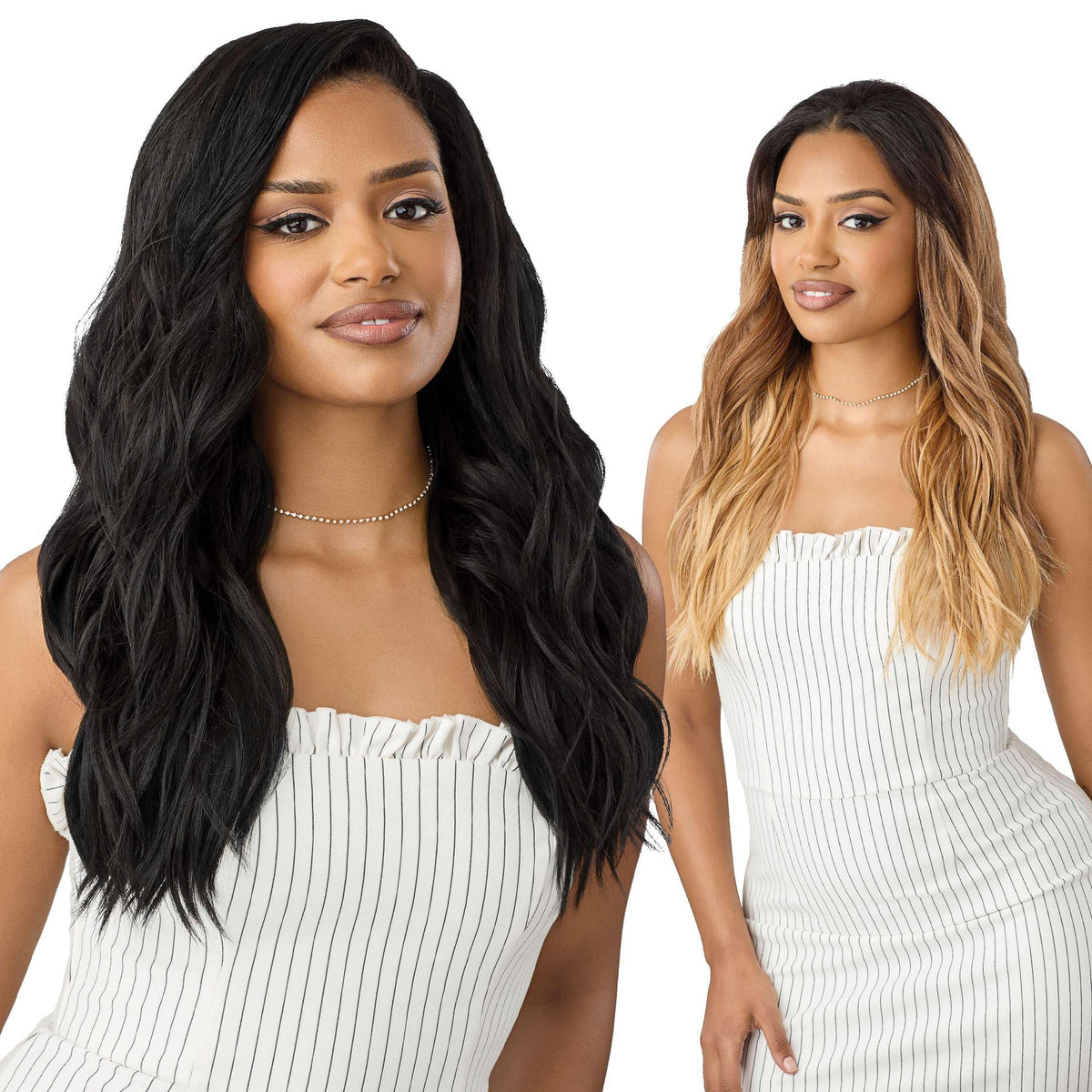 Outre Quick Weave Synthetic Half Wig - Maisie (DR2/CHOCOLATE SWIRL)