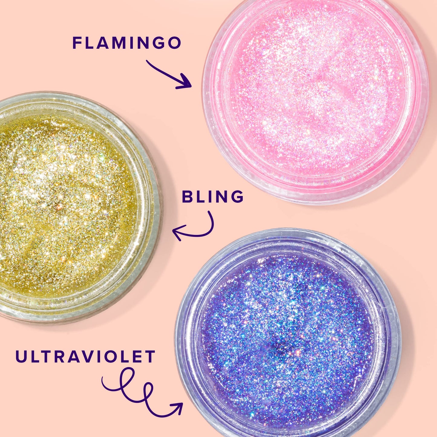 UNICORN SNOT Holographic Face Glitter & Body Glitter Gel | Hair Glitter, Vegan & Cruelty-Free, 1.7 oz 3-Pack (Flamingo/UV/Bling) Beauty & Personal Care UNICORN SNOT