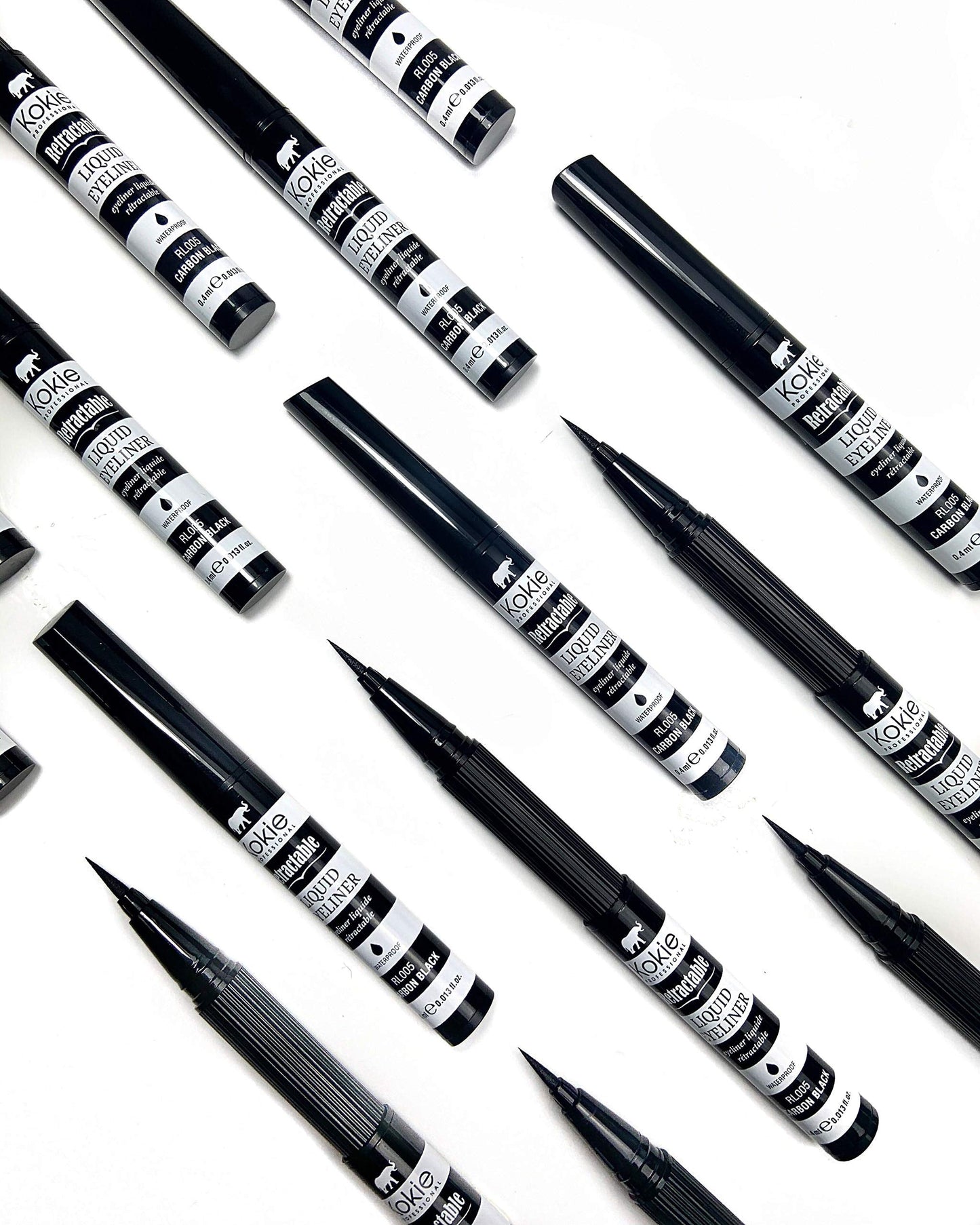 Kokie Retractable Liquid Eyeliner, Pointed Felt Tip, Waterproof & Smudge Free, Long-lasting, Vegan, Cruelty-Free Beauty & Personal Care Kokie