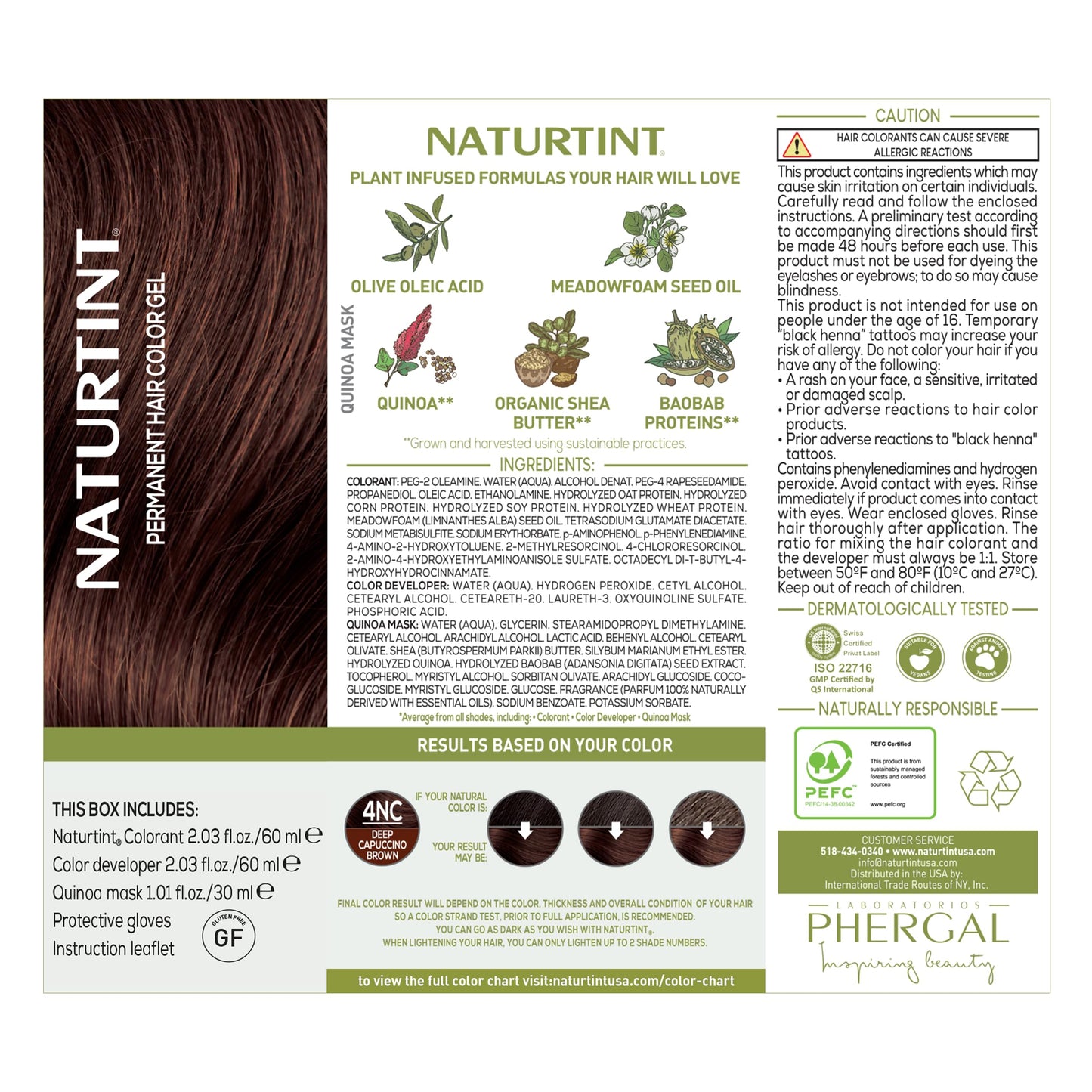 Naturtint 4NC Deep Cappuccino Permanent Hair Color (Pack of 1), Ammonia Free, Vegan, Cruelty Free, up to 100% Gray Coverage, Long Lasting Results Beauty & Personal Care Naturtint