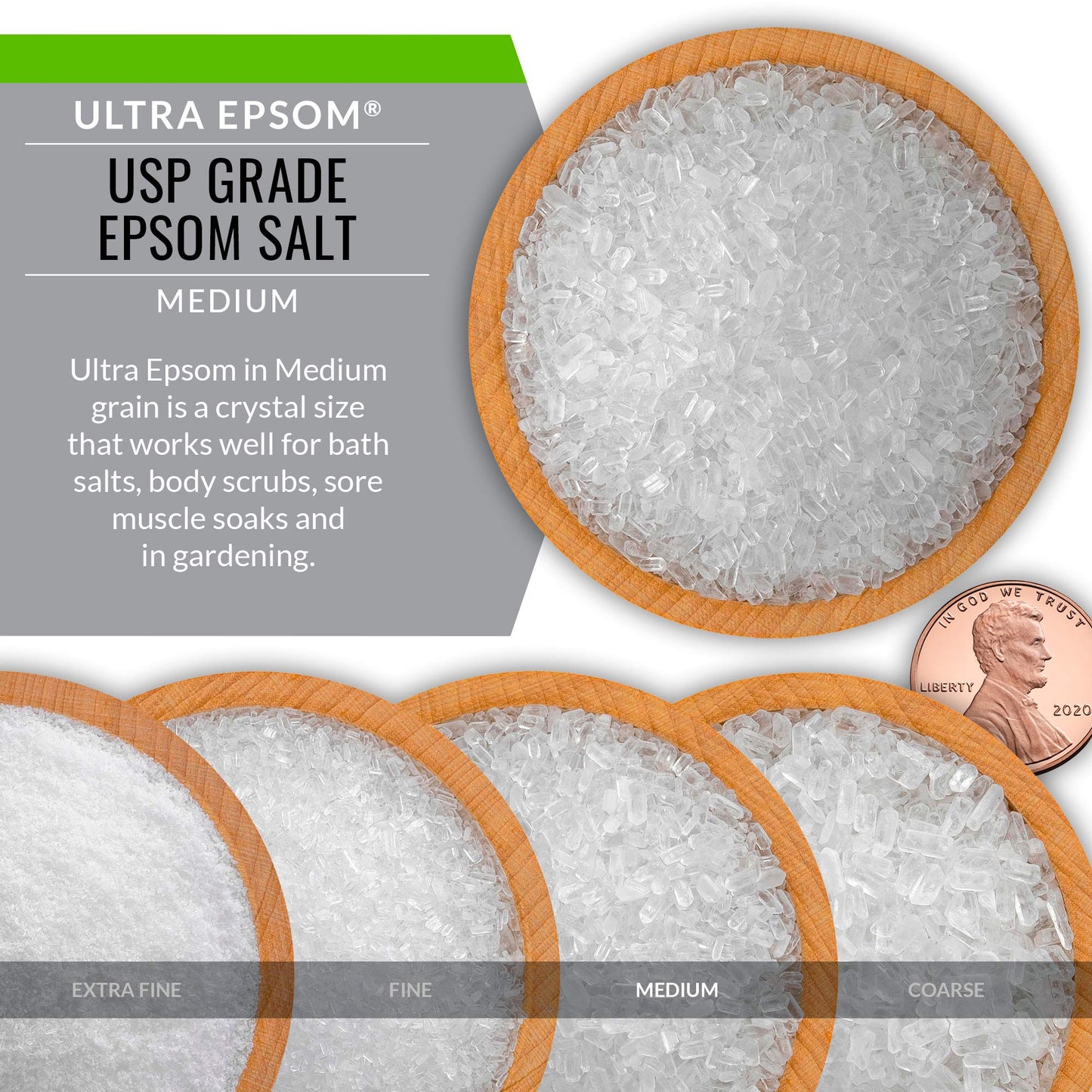SaltWorks Ultra Epsom Premium Bath Salt, Medium Grain, 2 Pound Bag Beauty and Personal Care SaltWorks