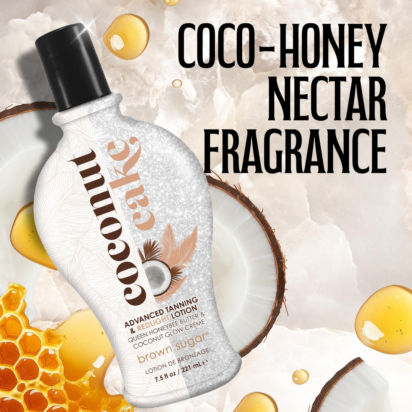 Brown Sugar Coconut Cake Tanning Lotion, Advanced Tanning & Red Light Blend with Royal Honey, Coconut Butter, Collagen & Hyaluronic Acid, 7.5 Fl Oz Beauty & Personal Care Brown Sugar
