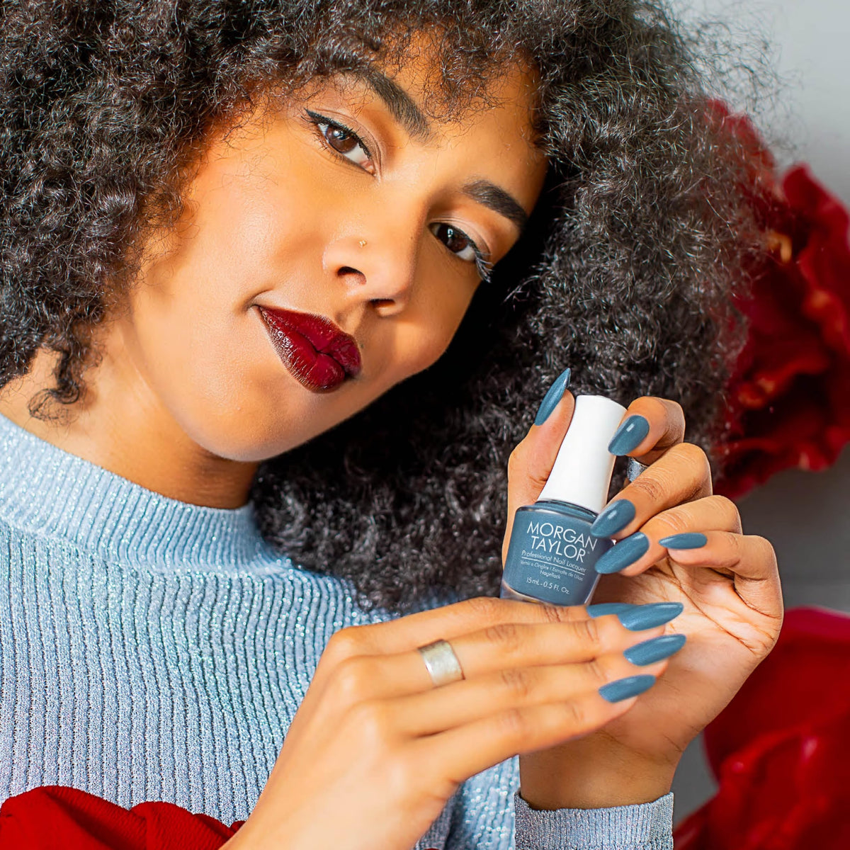 Morgan Taylor Floral Wonderland Collection Lacquer Nail Polish - Blue Moon Bloom, 15mL