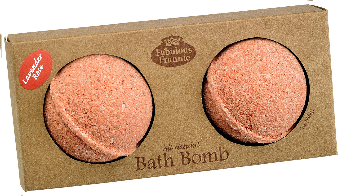 Fabulous Frannie Lavender Rose Natural, Handmade Bath Bomb Set, Pure Essential Oil, Coconut Oil, Witch Hazel, Ultra Plush Spa Fizzies to Moisturize… Beauty & Personal Care Fabulous Frannie