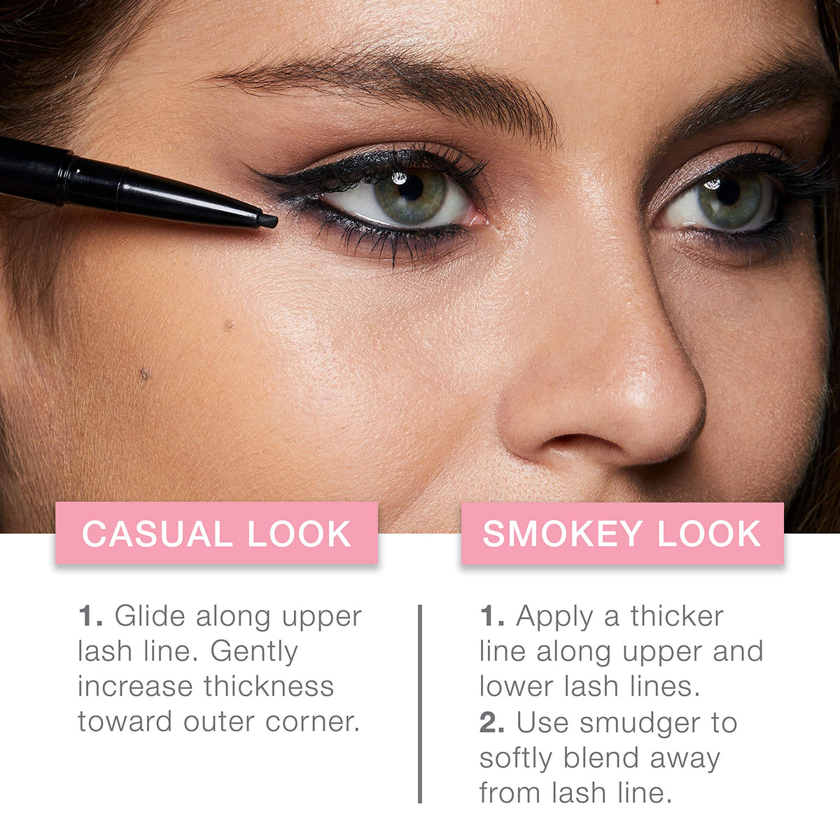 Neutrogena Nourishing Eyeliner Pencil, Built-in Sharpener for Precise Application and Smudger for Soft Smokey Look, Luminous, Nonfading Beauty & Personal Care Neutrogena