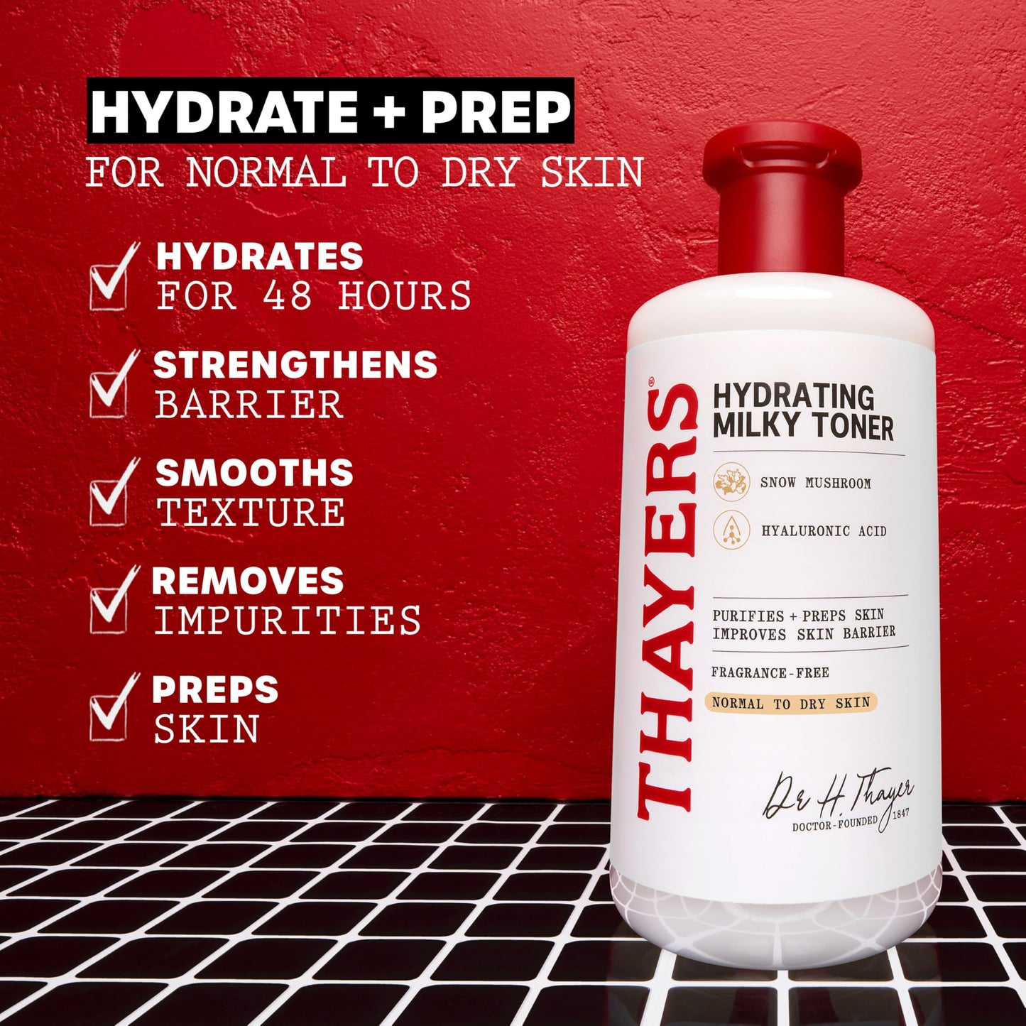 THAYERS Milky Face Toner Skin Care with Snow Mushroom Tremella and Hyaluronic Acid, Natural Gentle Facial Toner, for Dry and Sensitive Skin, 355mL Beauty & Personal Care THAYERS