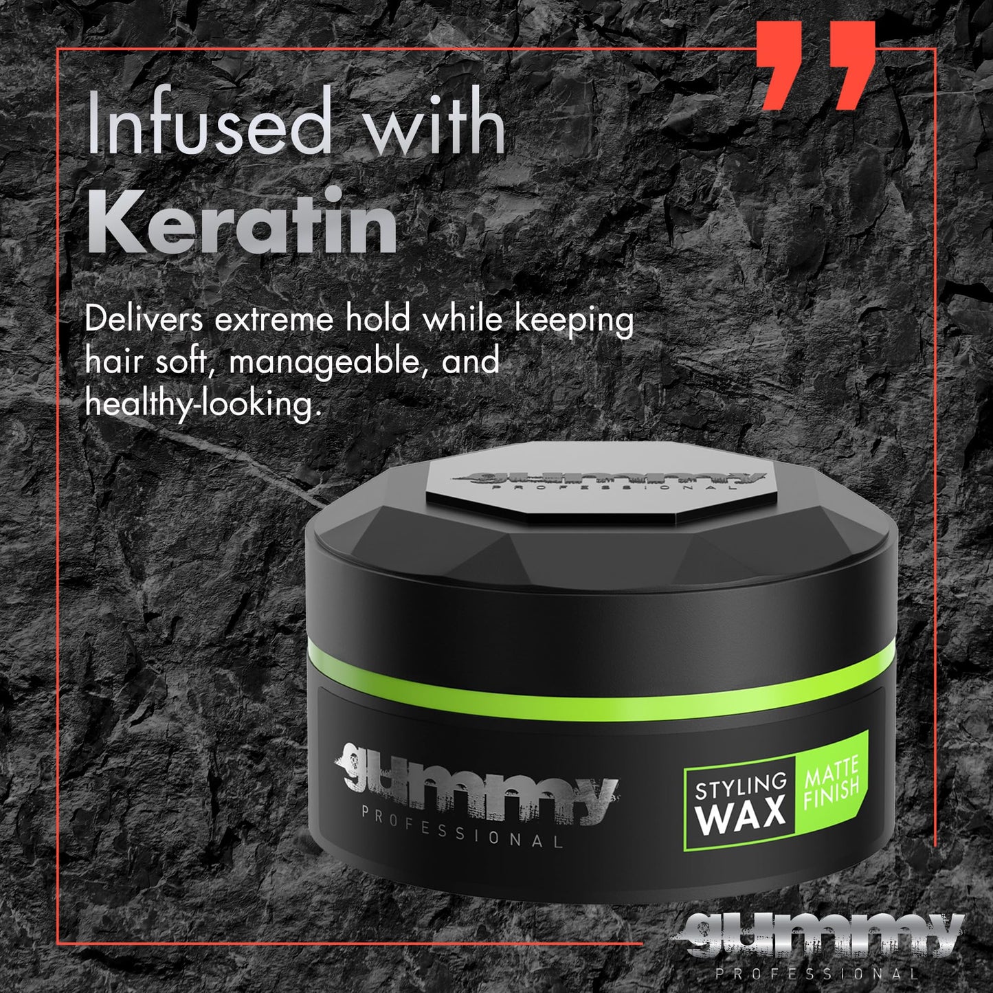 Gummy Professional Hair Wax for Men & Women - Strong Hold Matte Finish Styling - Flexible Hair Product for Long-Lasting Hold, Grooming, Beauty & Personal Care Gummy