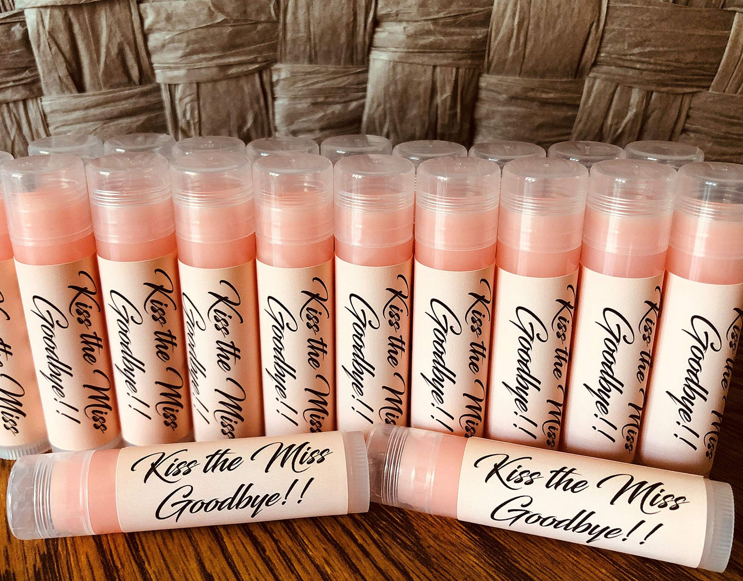 15 KISS THE MISS GOODBYE Personalized Rosé Wine Lip Balms Beauty and Personal Care Vecchia Amaro del Capo
