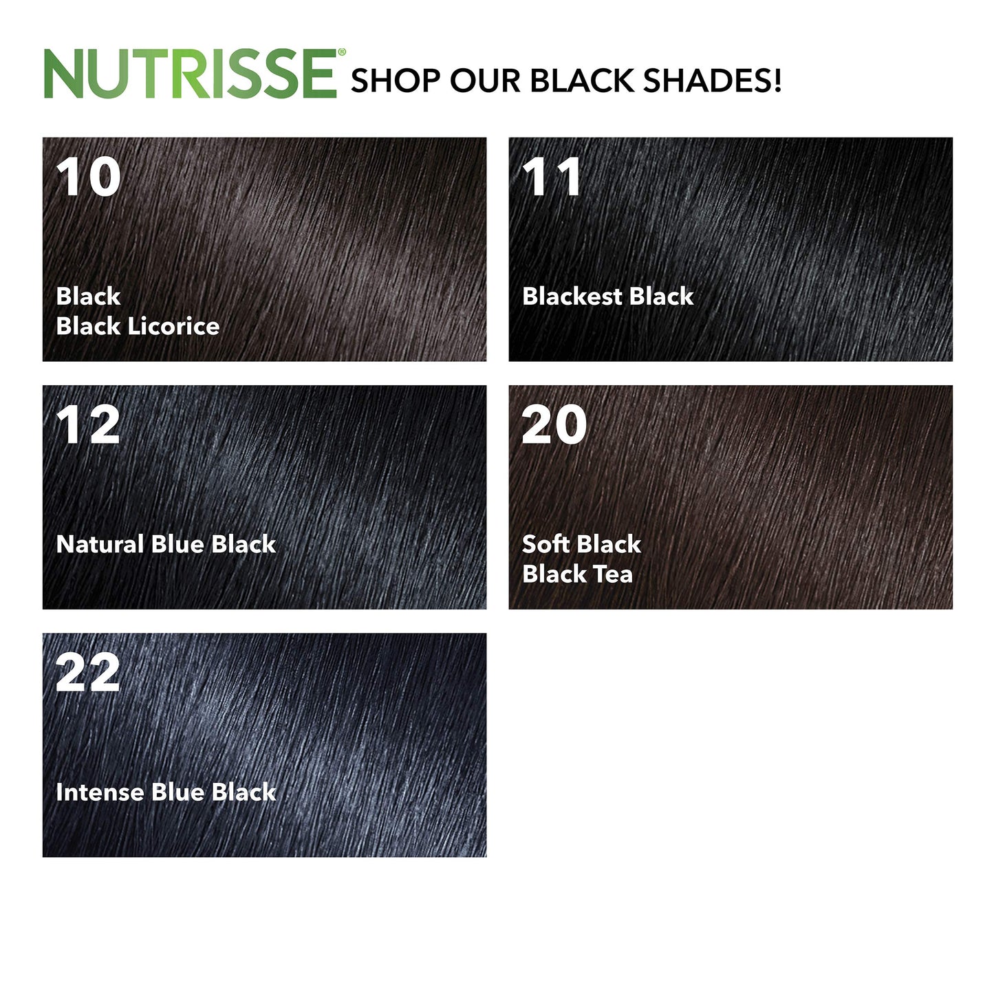 Garnier Nutrisse Nourishing Color Creme Soft Black 20 (Black Tea) Beauty & Personal Care NUTRISSE