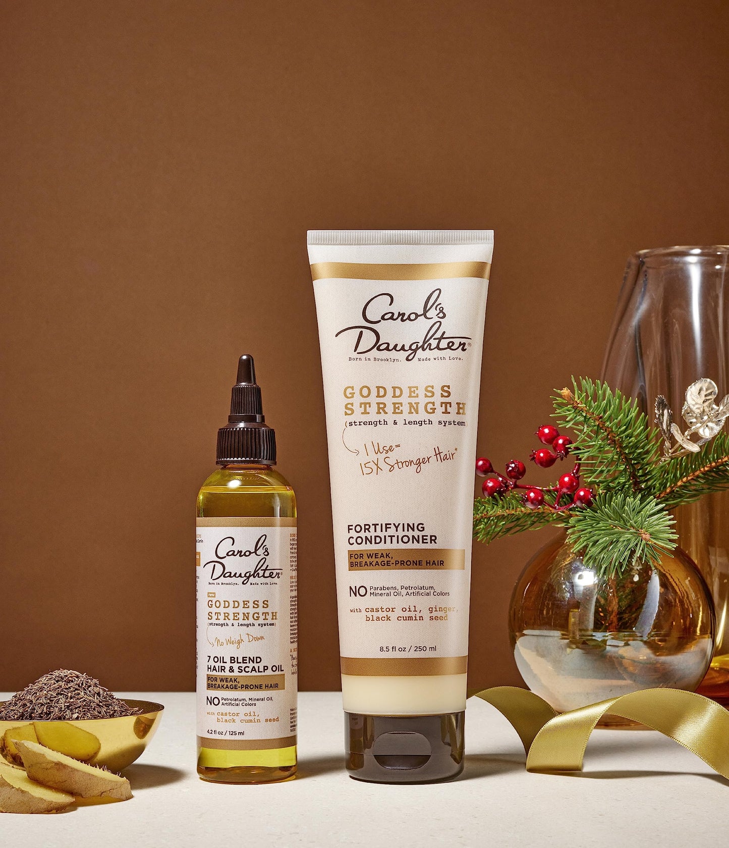 Carol's Daughter Goddess Strength Hair Care Set, Includes Sulfate Free Conditioner and Scalp Oil, Curly Hair Products to Repair and Moisturize, 1 Kit Beauty & Personal Care Carol's Daughter